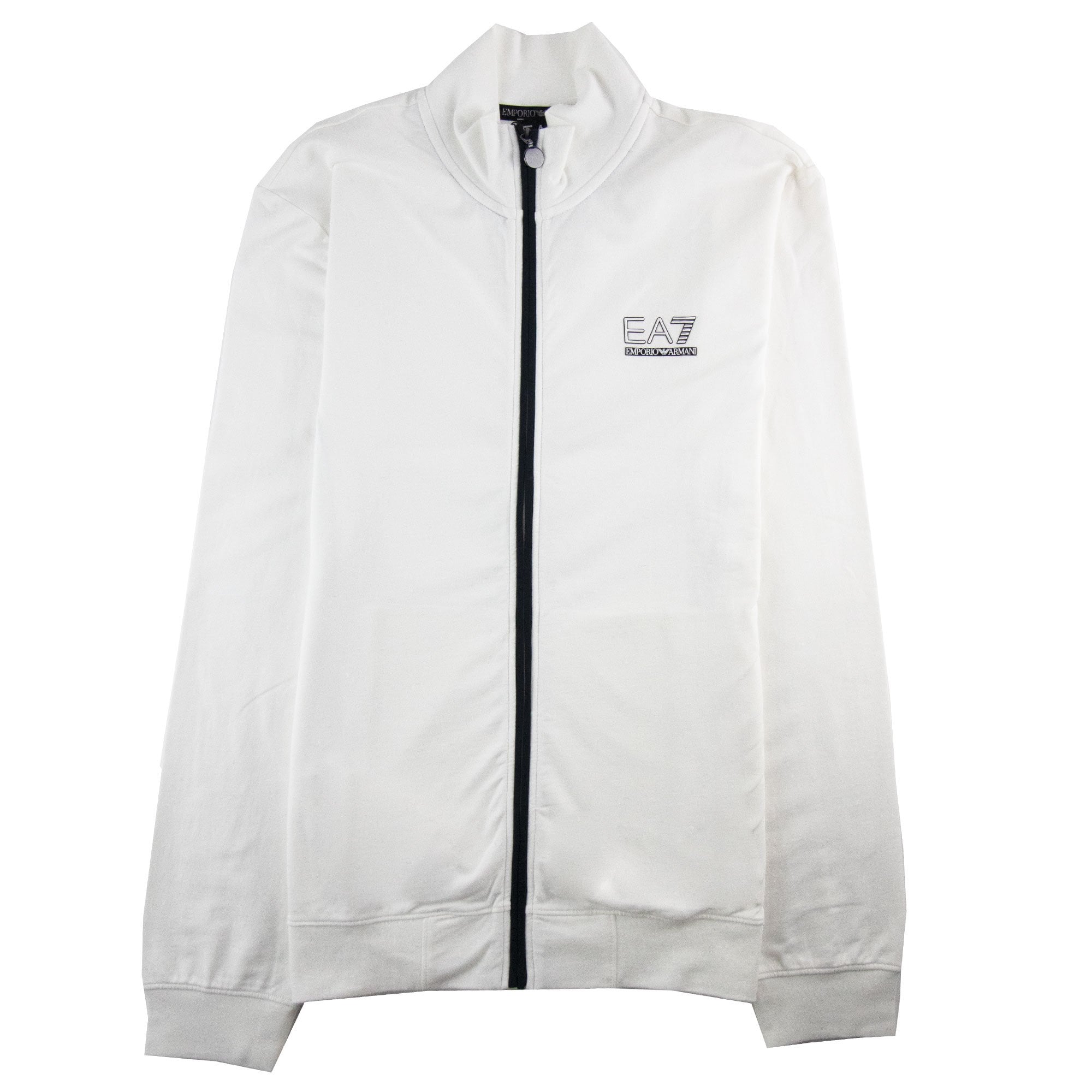 Ea7 Ea7 Trian Evolution Small Chest Logo Funnel Neck White
