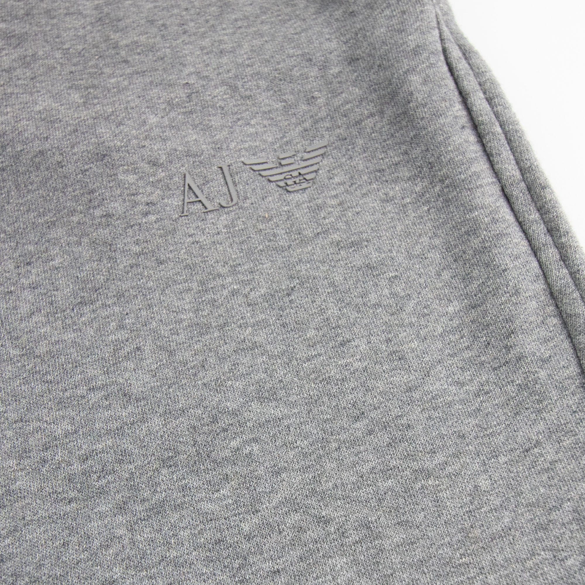 Armani Jeans Aj Eagle Logo Straight Cuff Bottoms Melange Grigio