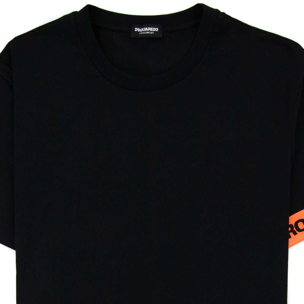 Dsquared2 Swim Shorts & Underwear Brother Arm Band T Shirt Black/orange