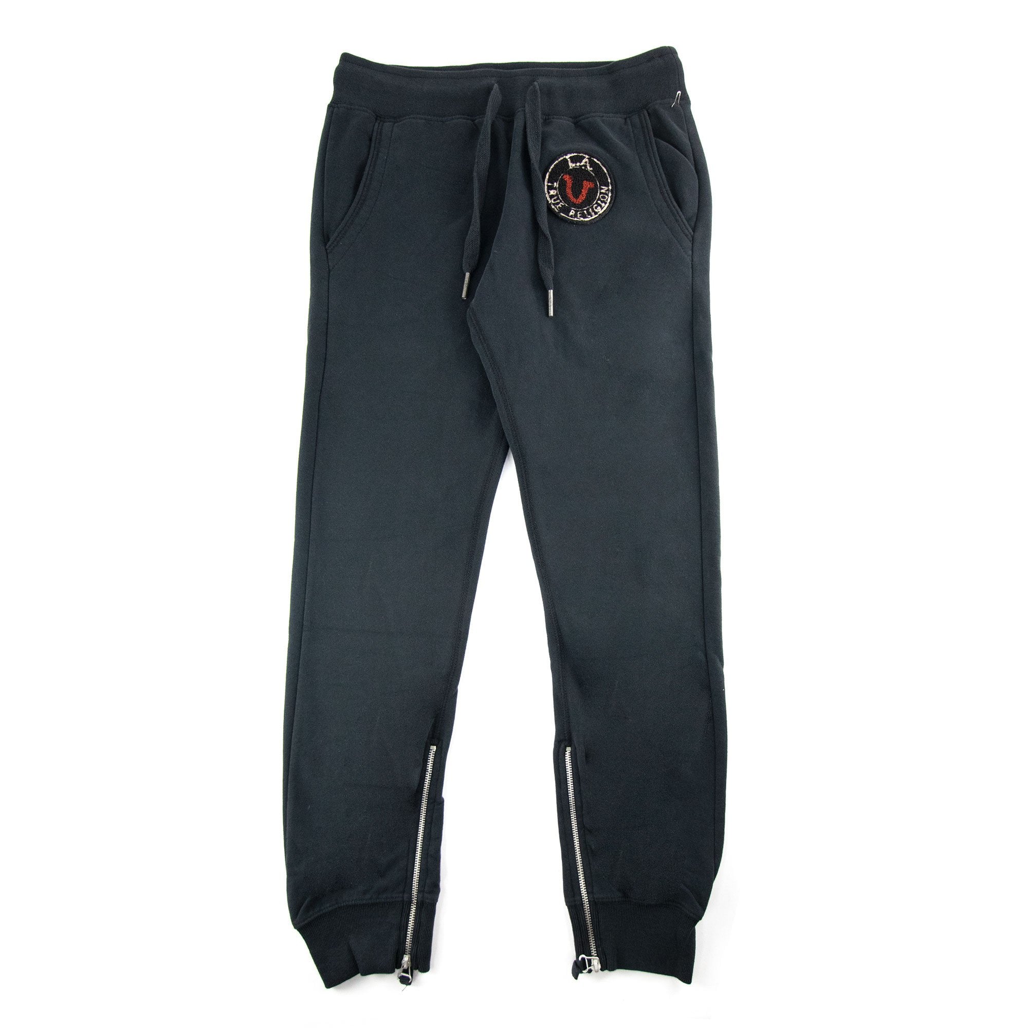 True Religion Patch Adjustable Cuff Jogging Pant Jet Black
