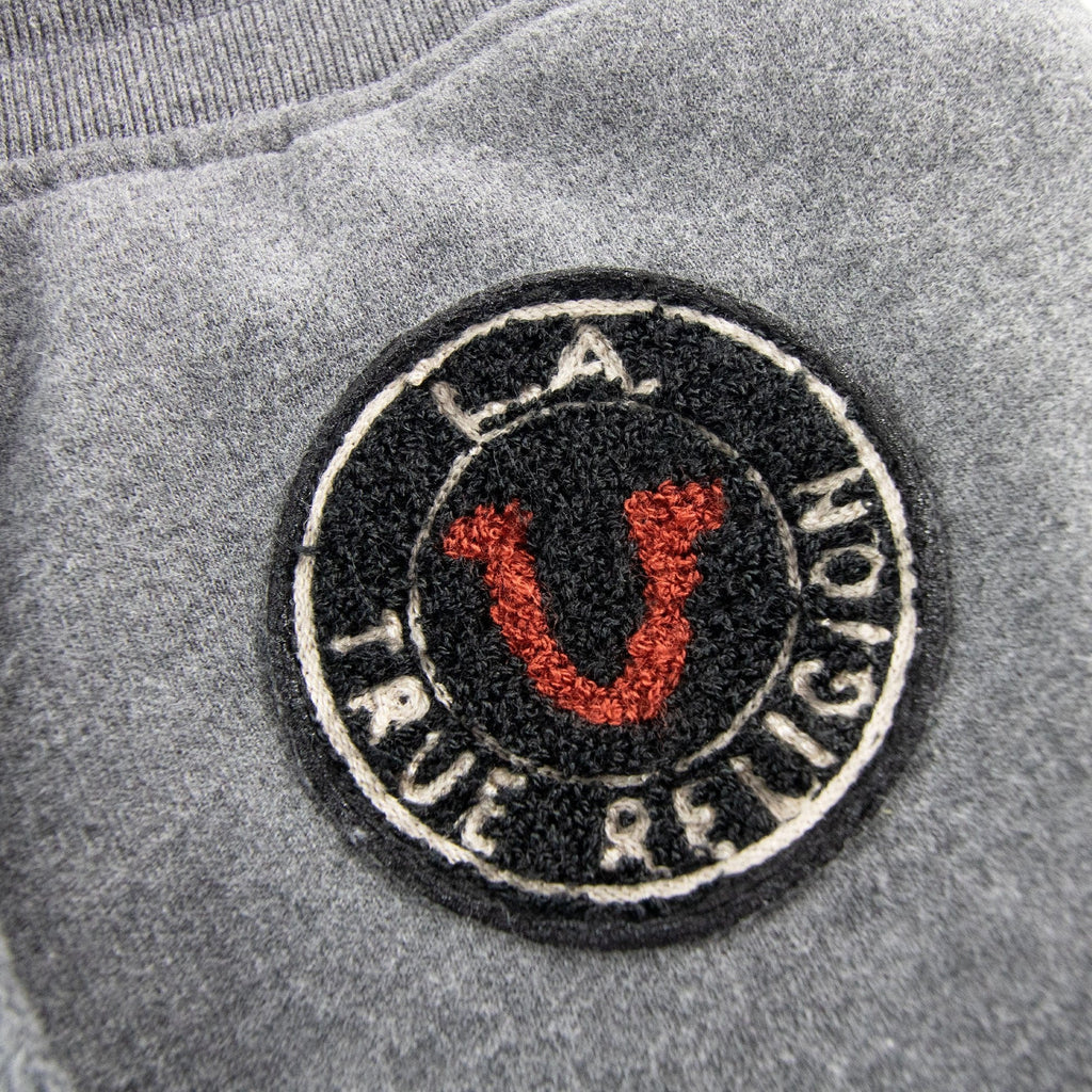 True Religion Patch Fleece Pants Dark Grey