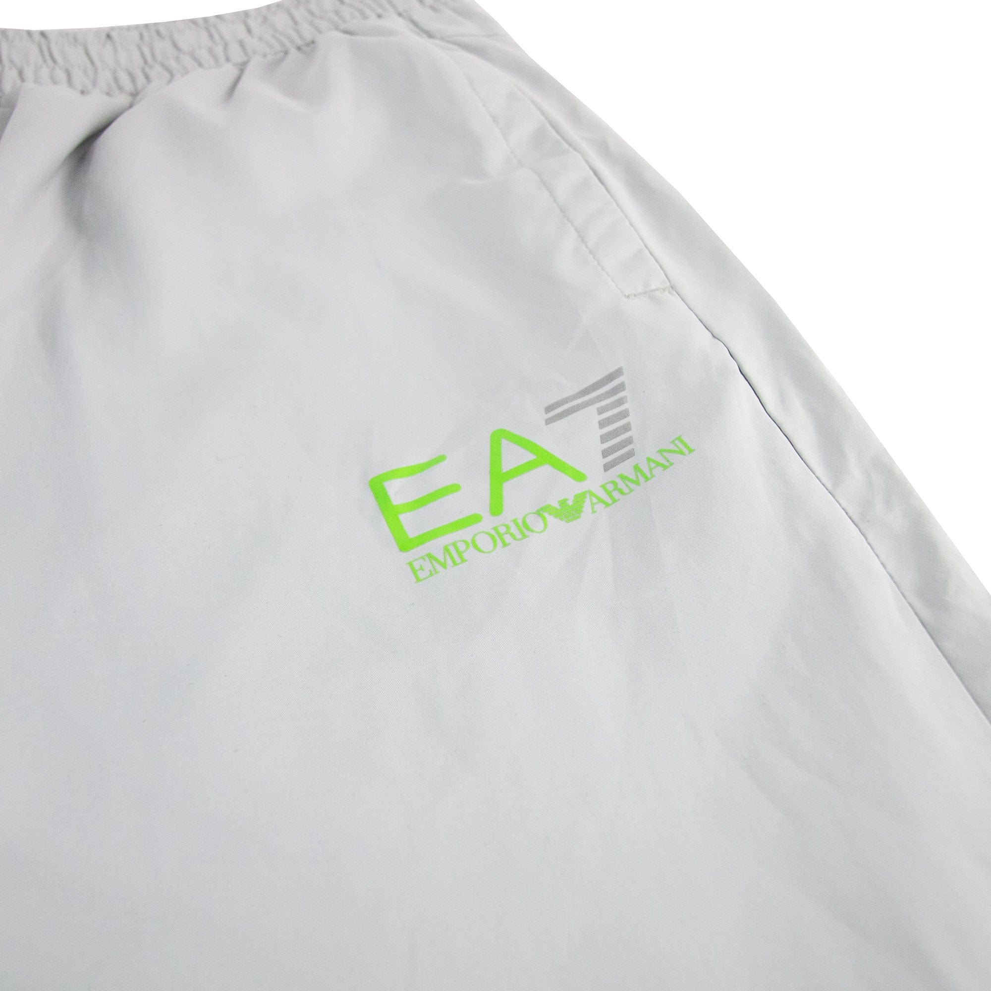 EA7 Reflective Logo Tracksuit Pants Light Grey