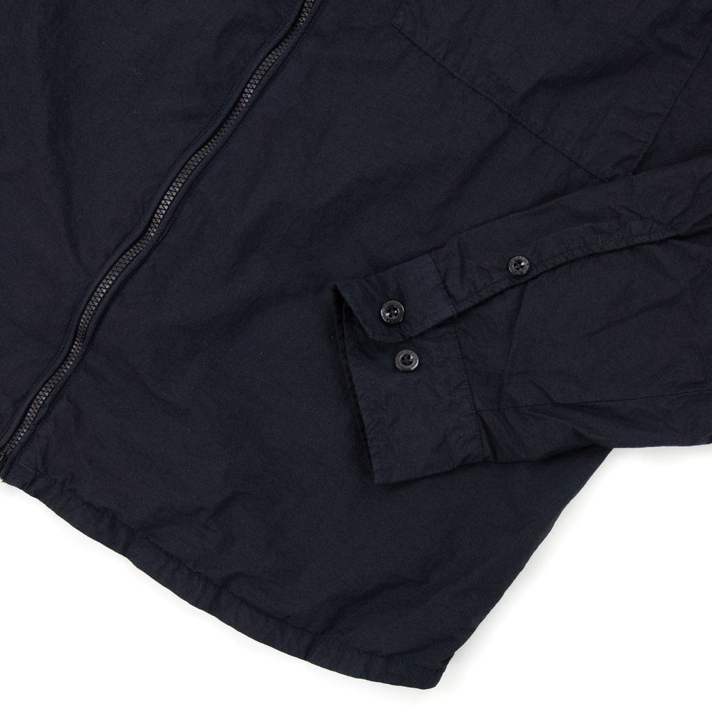 CP Company Arm Lens Zip Up Nylon Overshirt Navy 888