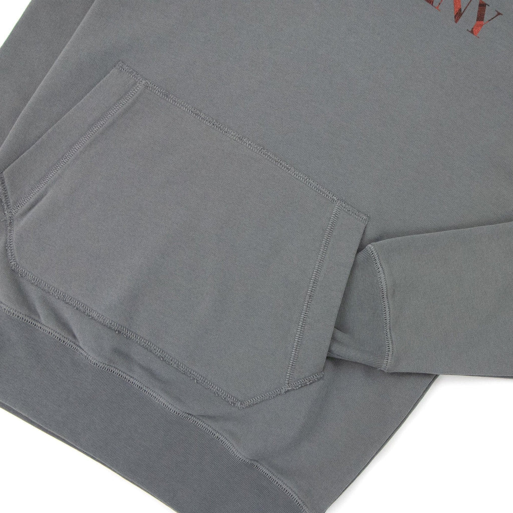 Cp Company Logo Print Hoodied Sweatshirt Grey 938