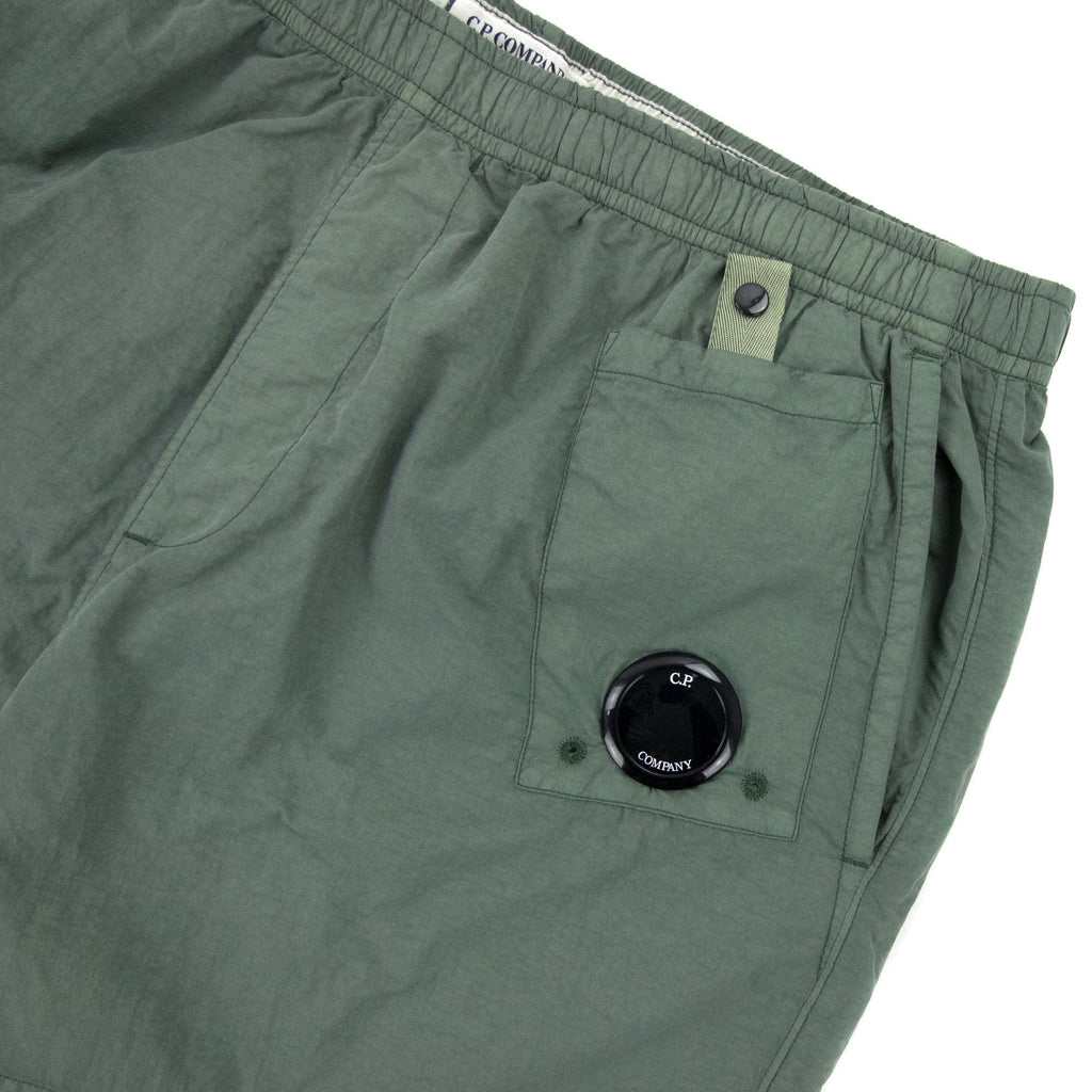 Cp Company Flatt Nylon Garment Dyed Lens Swim Shorts Green 664