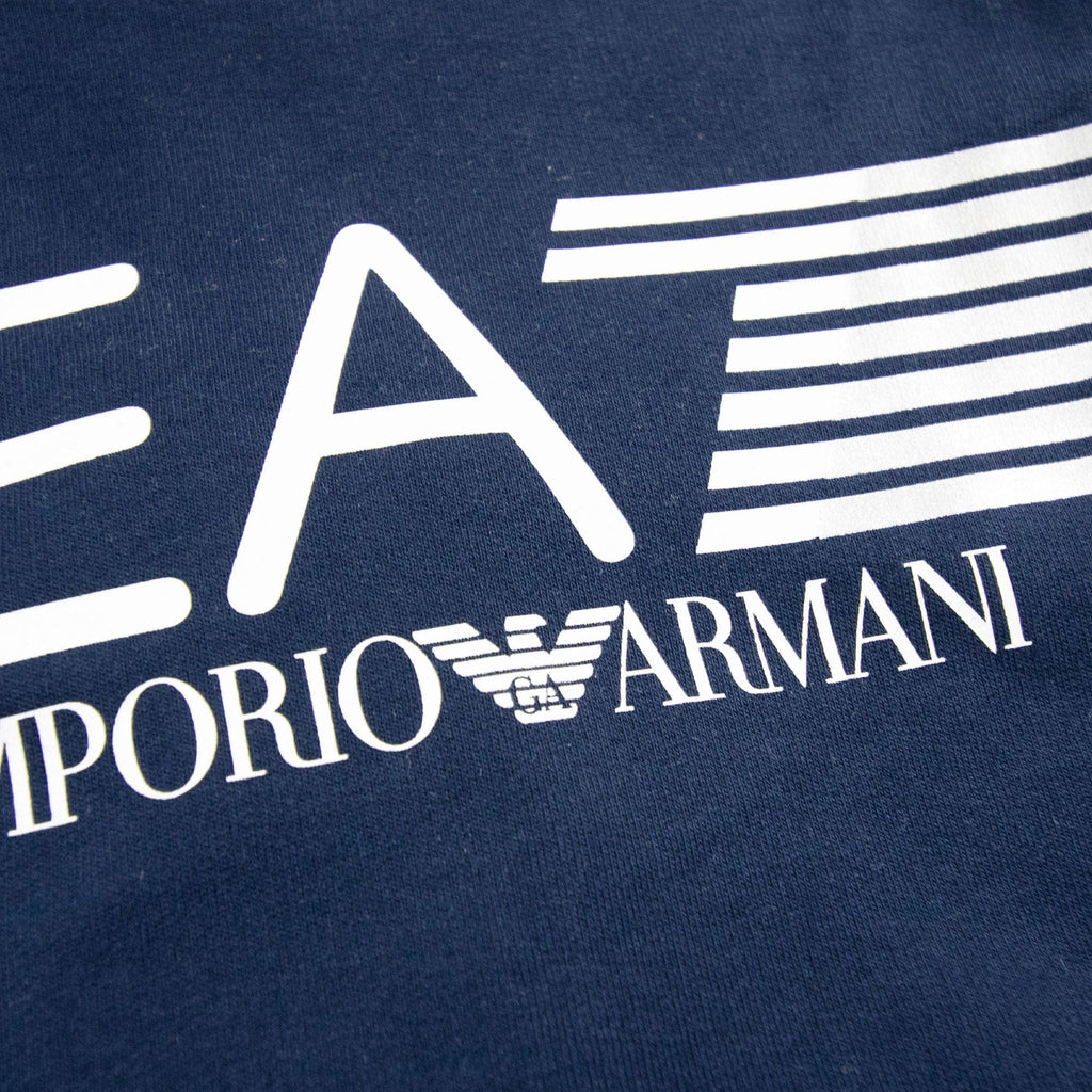 Ea7 Junior Logo Crewneck Sweatshirt Navy Blue