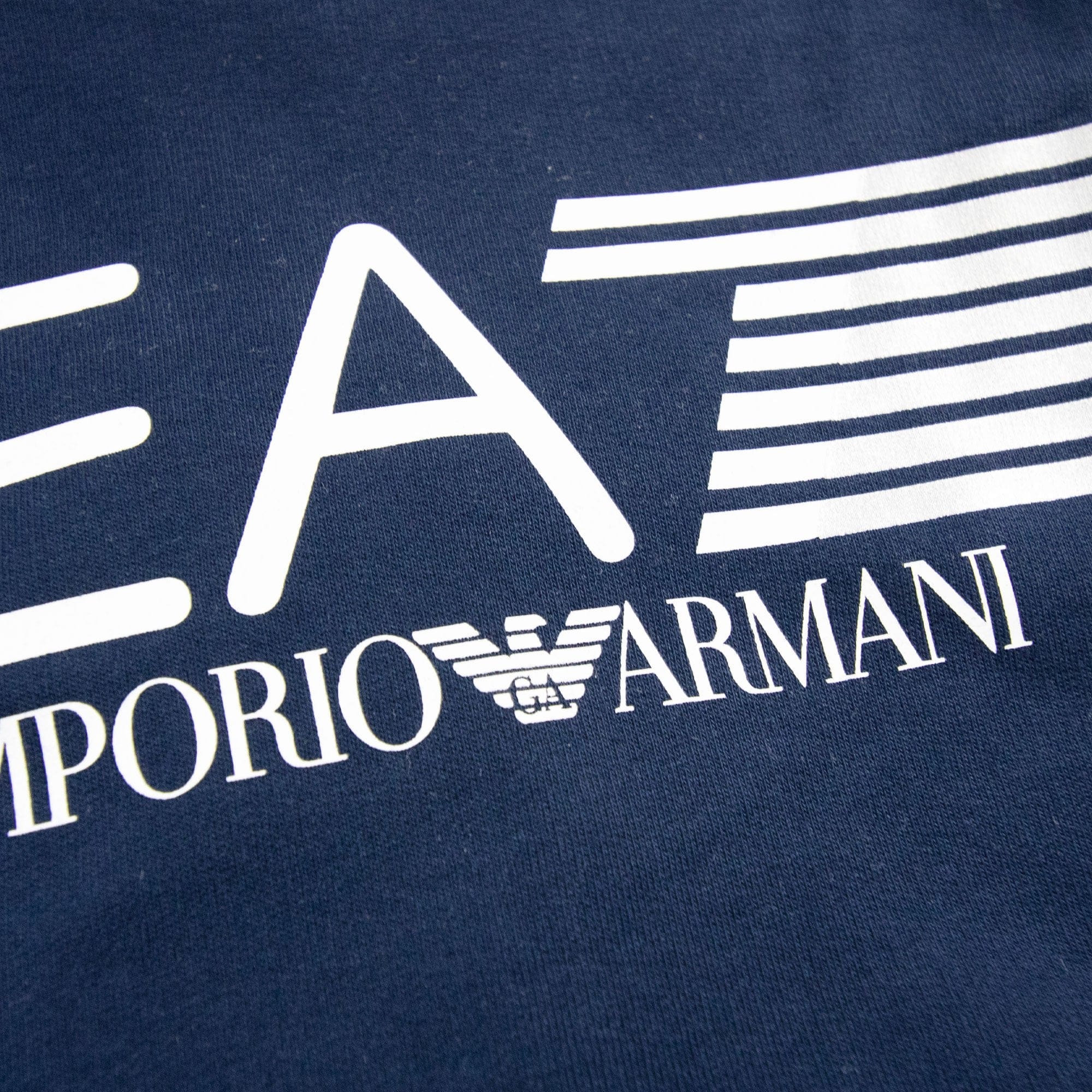 Ea7 Junior Logo Crewneck Sweatshirt Navy Blue