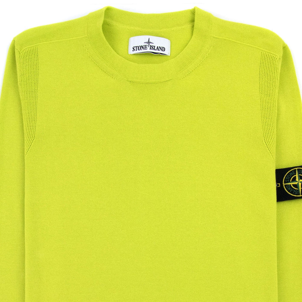 Stone Island 504b2 Garment Dyed Cotton Sweater Yellow V0051