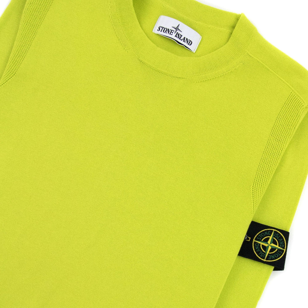 Stone Island 504b2 Garment Dyed Cotton Sweater Yellow V0051