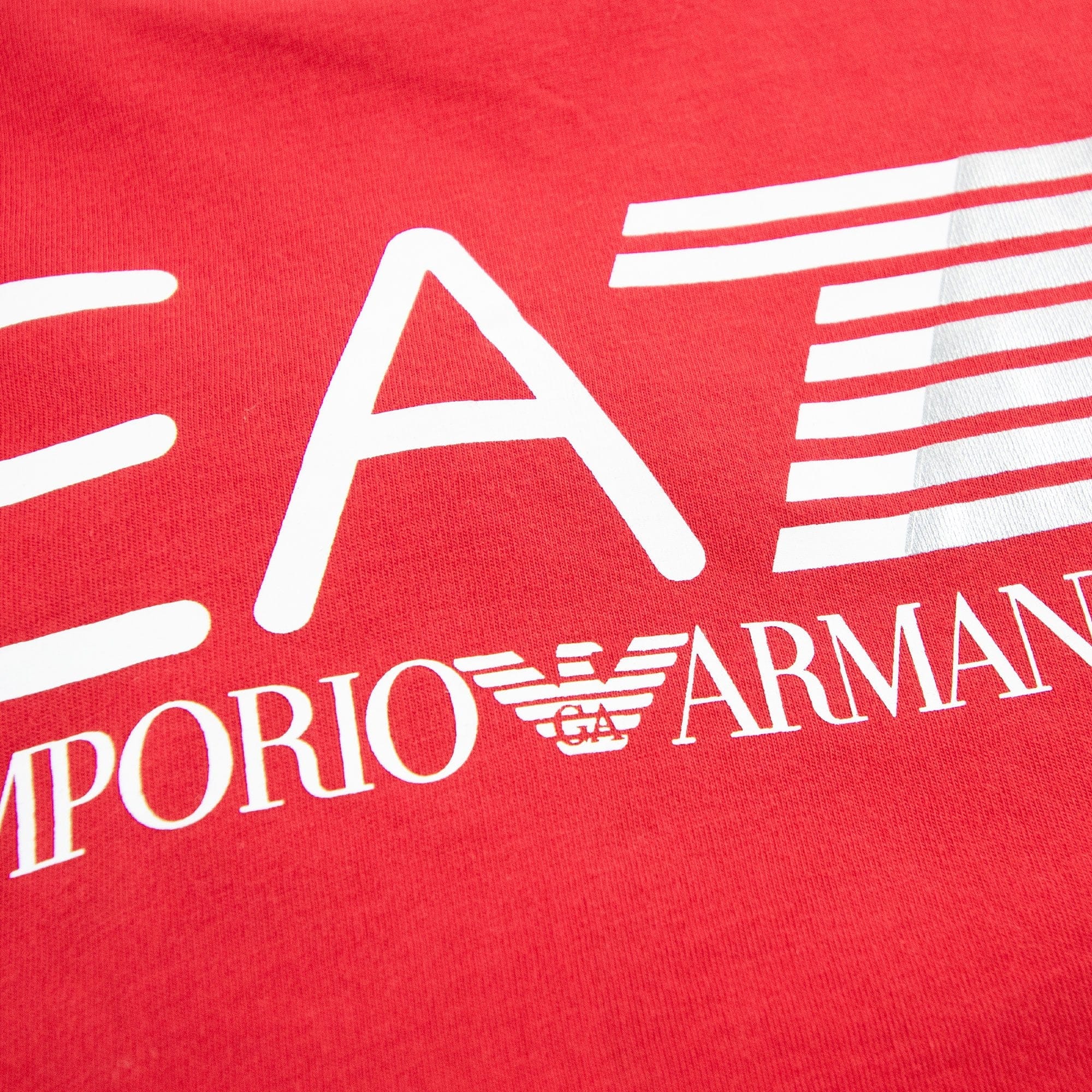 Ea7 Junior Printed Logo S/s T Shirt Red