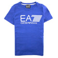Ea7 Junior Printed Logo S/s T Shirt Blue