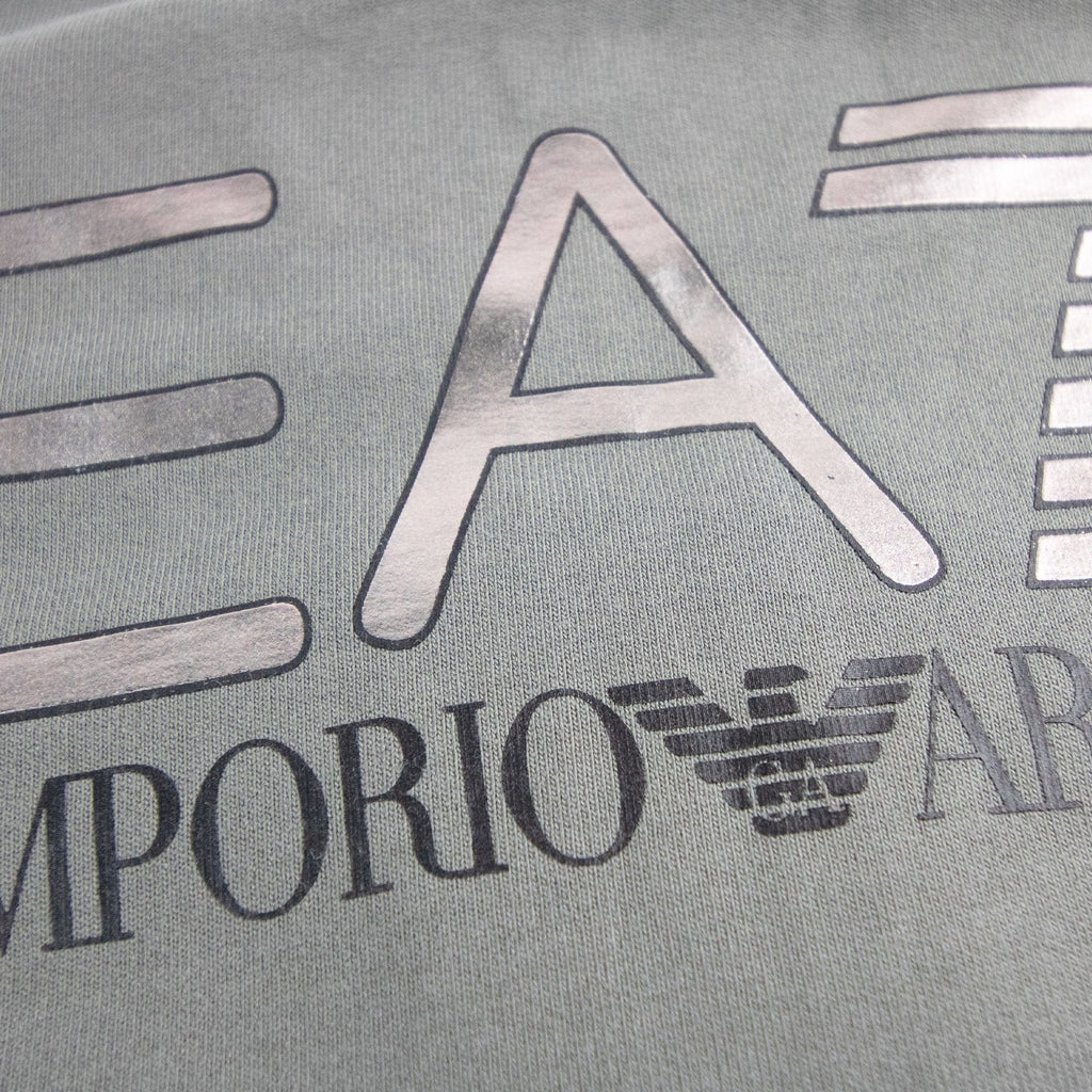 Ea7 Junior Reflective Back Logo Tracksuit Gun Metal