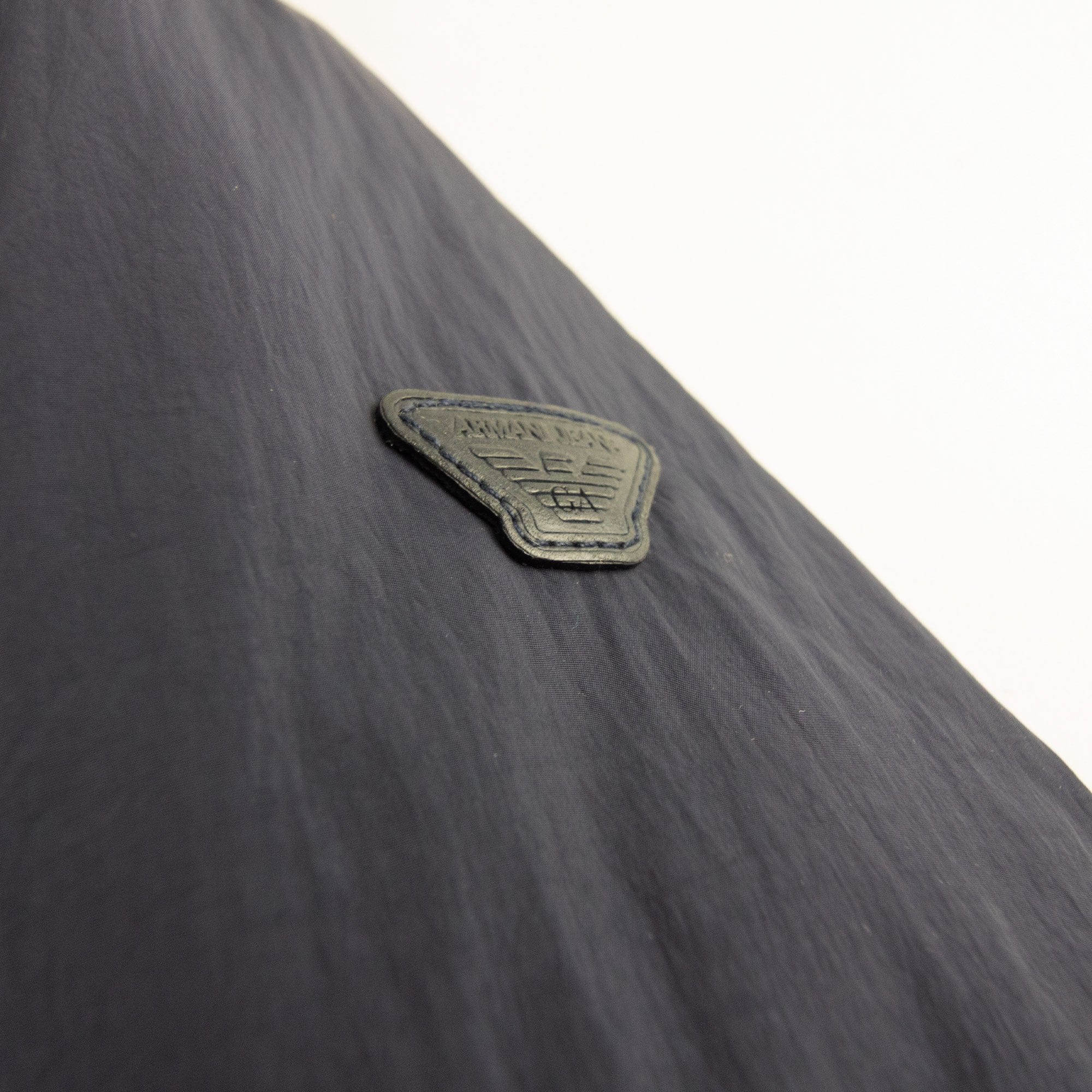 Armani Jeans Arm Rubber Logo Padded Jacket Blue