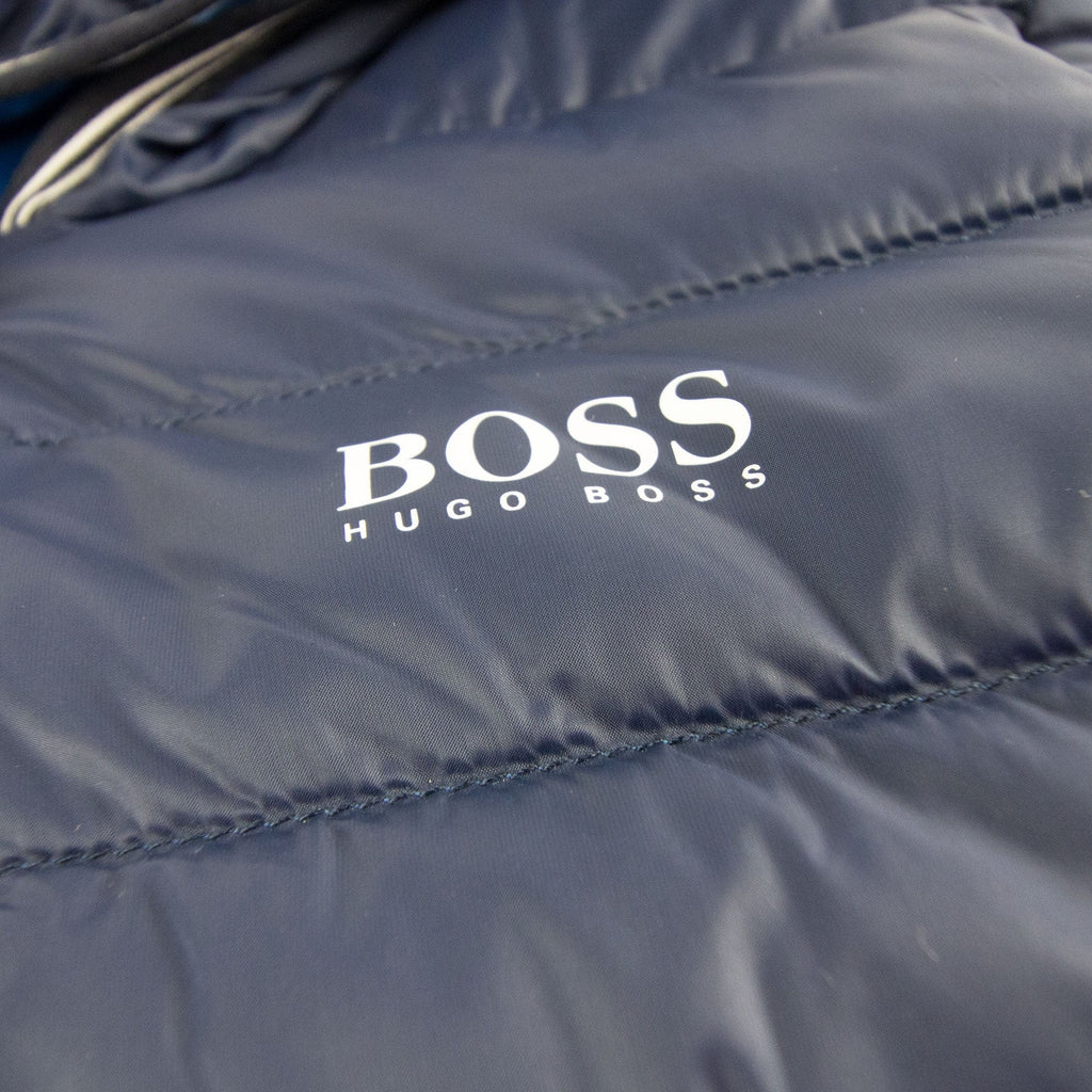 Hugo Boss Small Logo Puffer Jacket Navy Blue