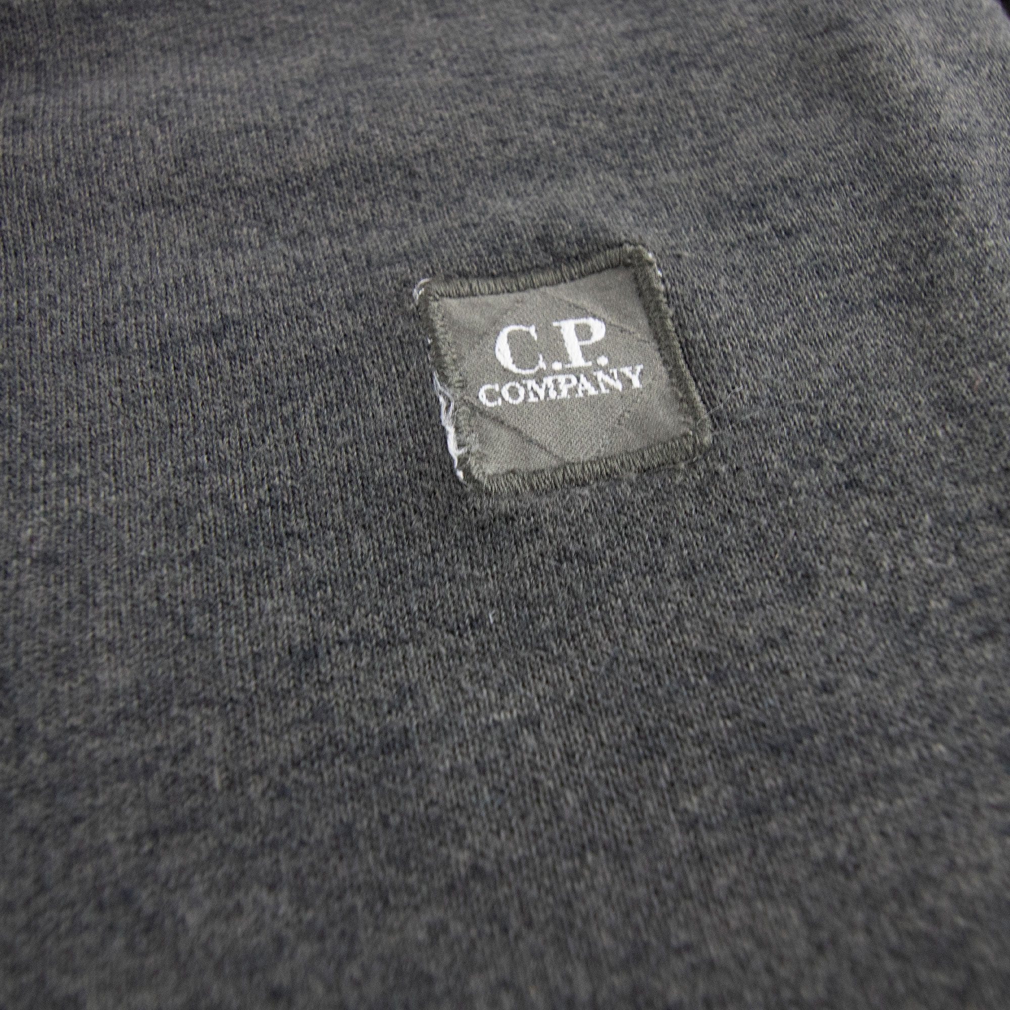 CP Company Chest Badge Felpa Hoody Dark Grey