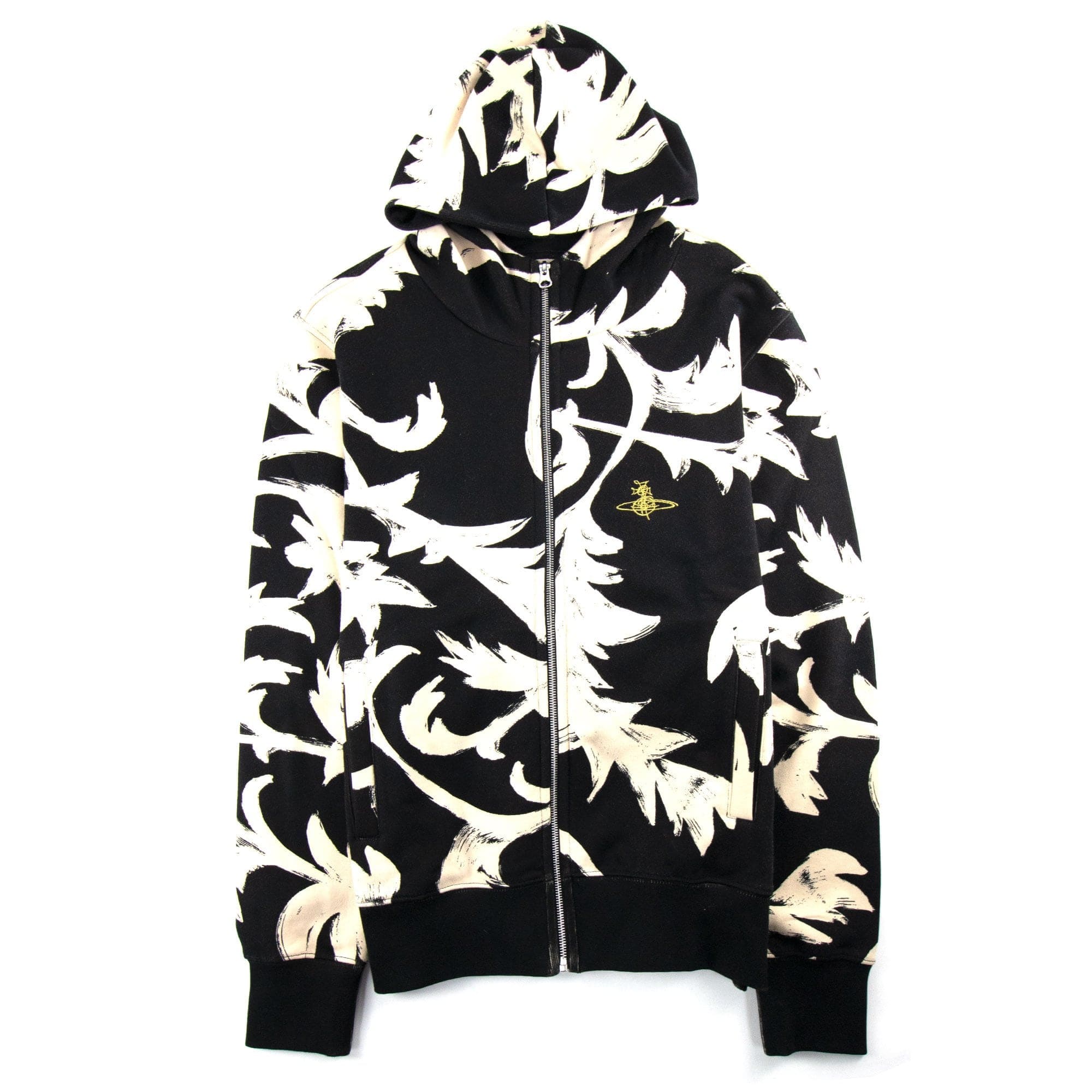Vivienne Westwood Zip Up Hoodied Sweatshirt Black