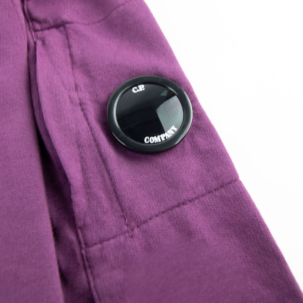Cp Company Light Fleece Lens Crew Sweatshirt Purple