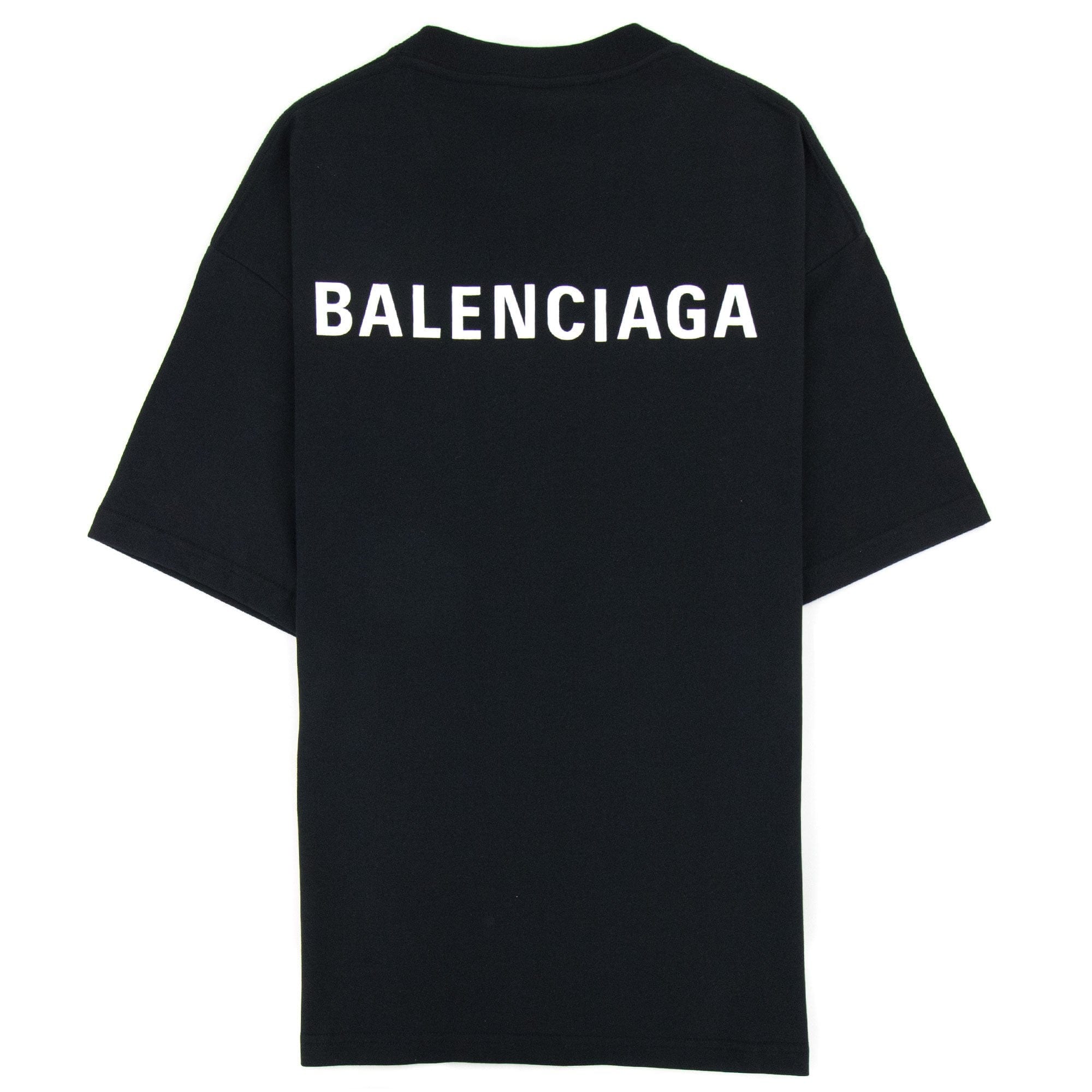 Balenciaga Logo Crewneck T Shirt Black