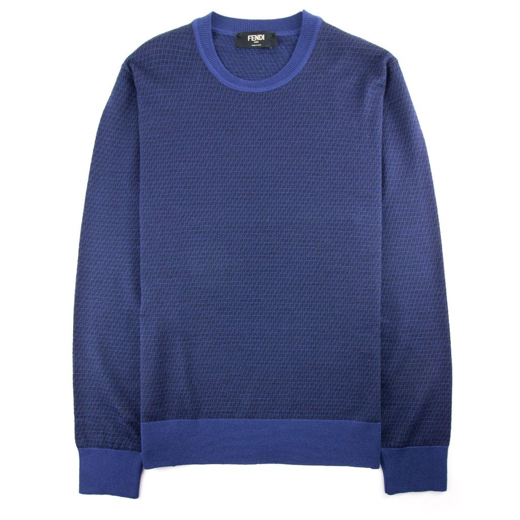 Fendi Micro FF Knitted Sweater Royal Blue