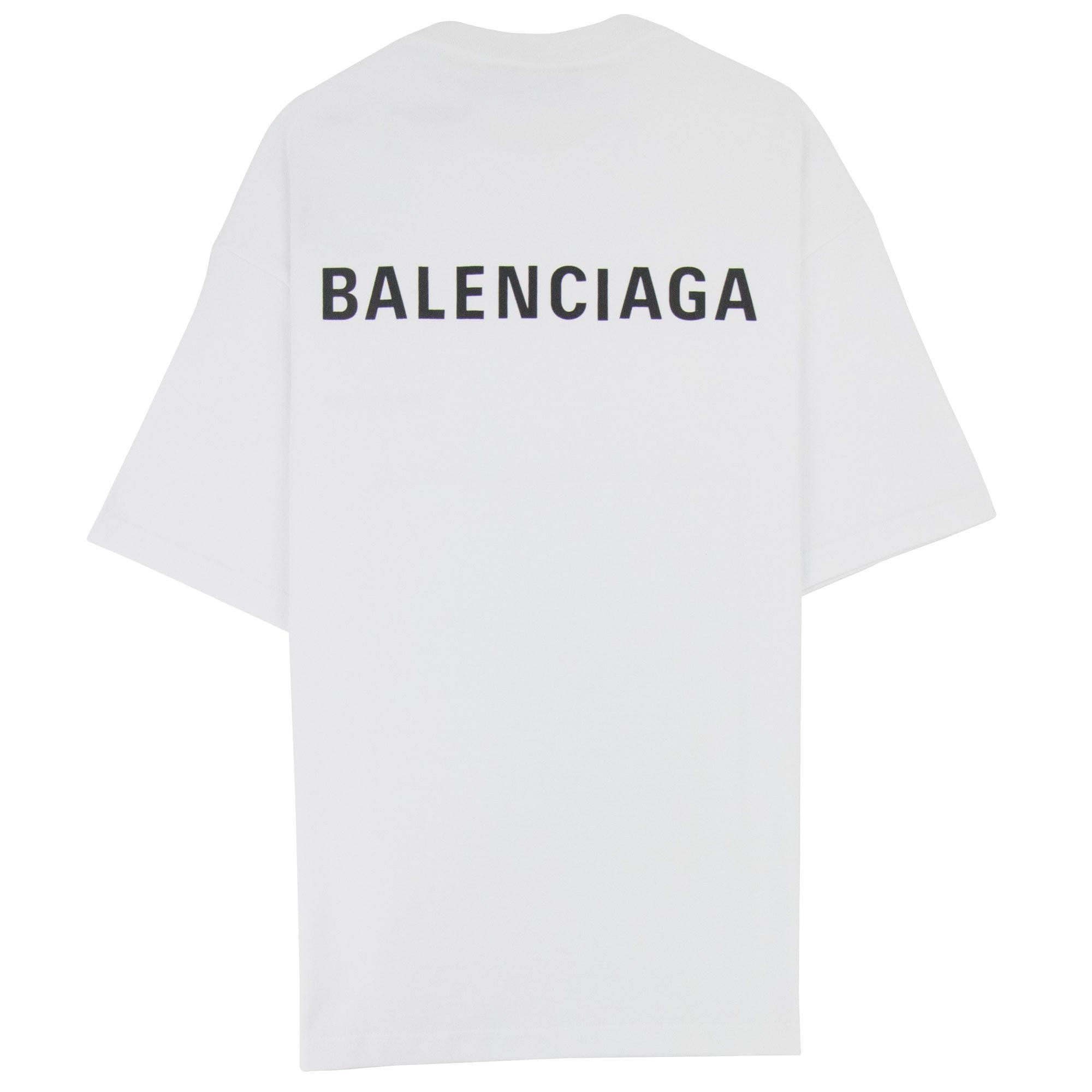 Balenciaga Logo Crewneck T Shirt White