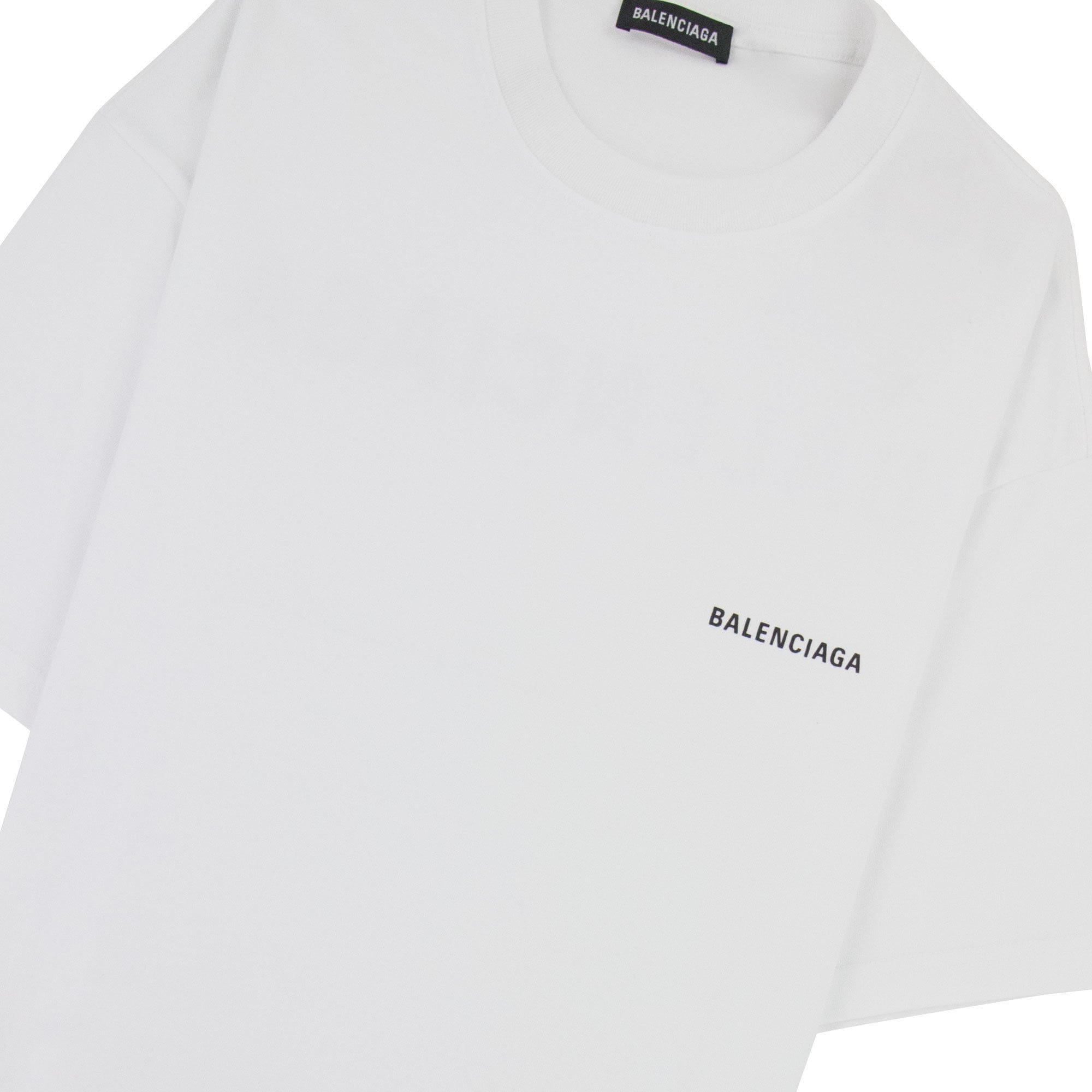 Balenciaga Logo Crewneck T Shirt White
