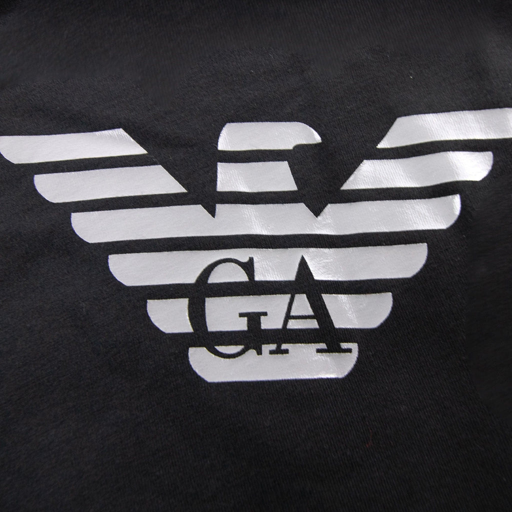 Ea7 Loungewear Zip Up Hooded Sweater Black