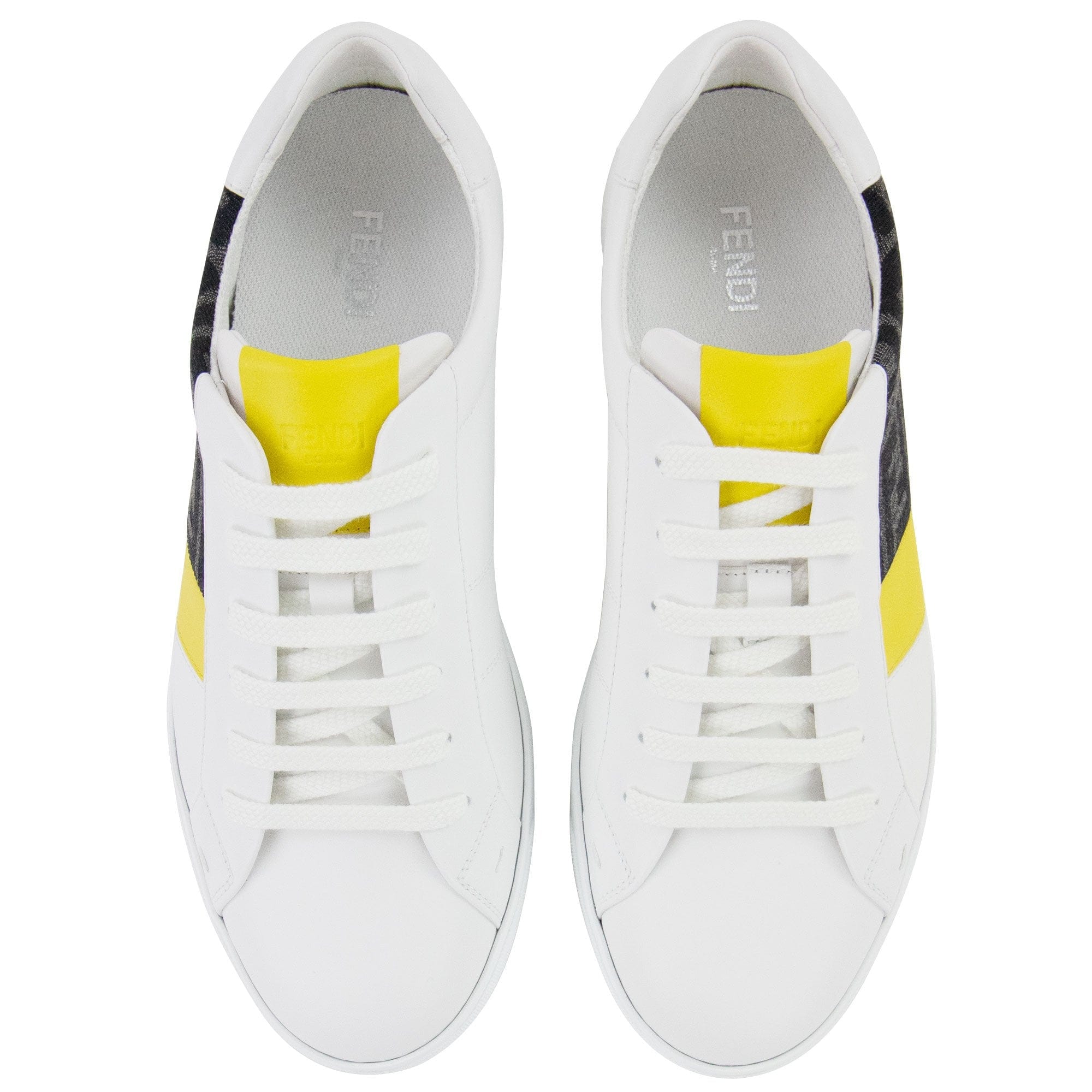 Fendi Logo-print Low-top Leather Trainers White