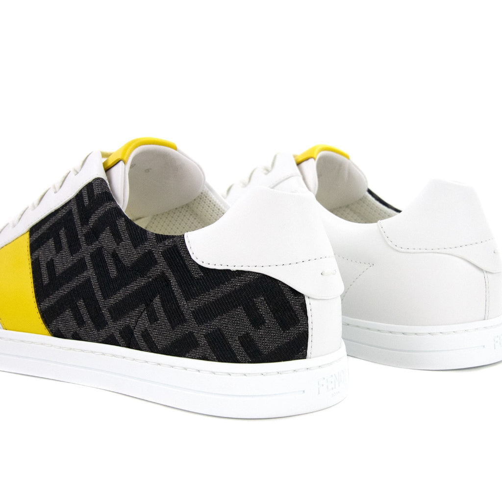 Fendi Logo-print Low-top Leather Trainers White