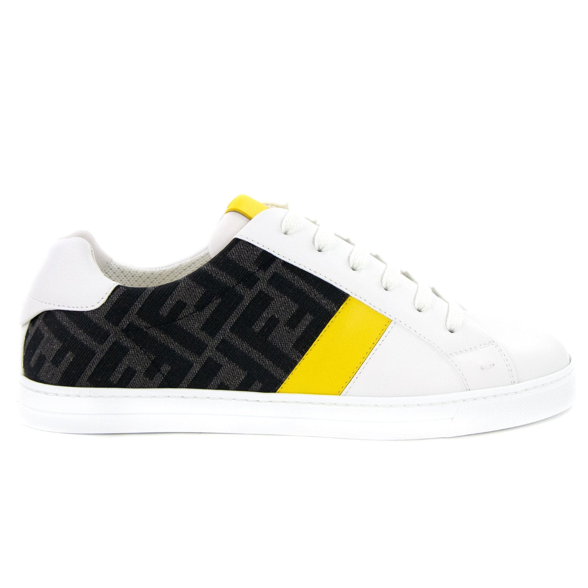 Fendi Logo-print Low-top Leather Trainers White