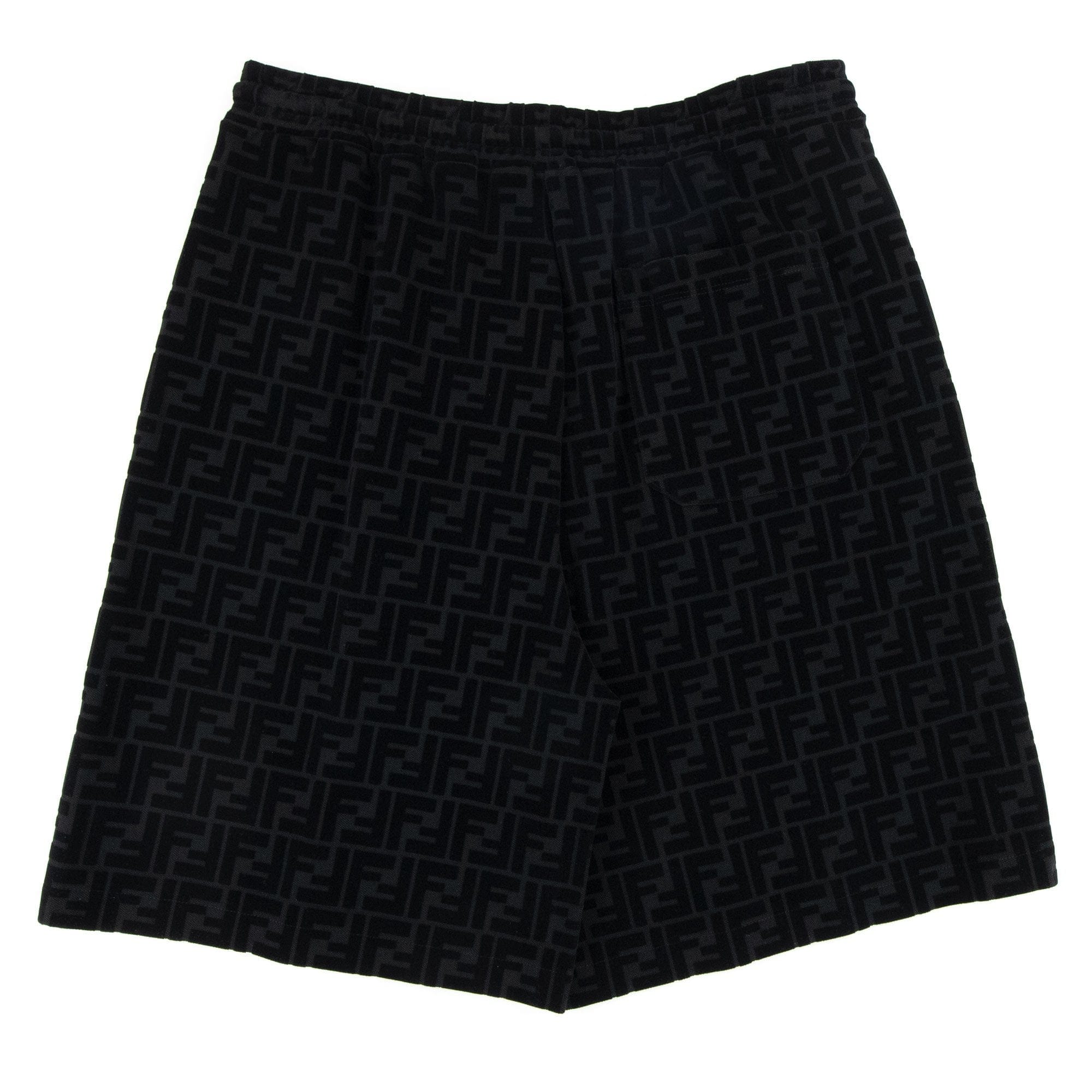 Fendi Ff Logo Print Bermuda Shorts Nero