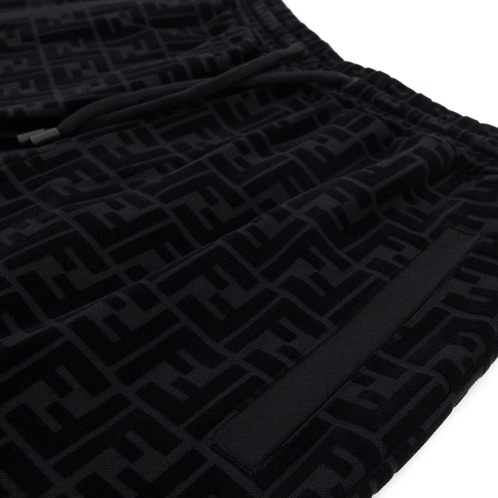 Fendi Ff Logo Print Bermuda Shorts Nero