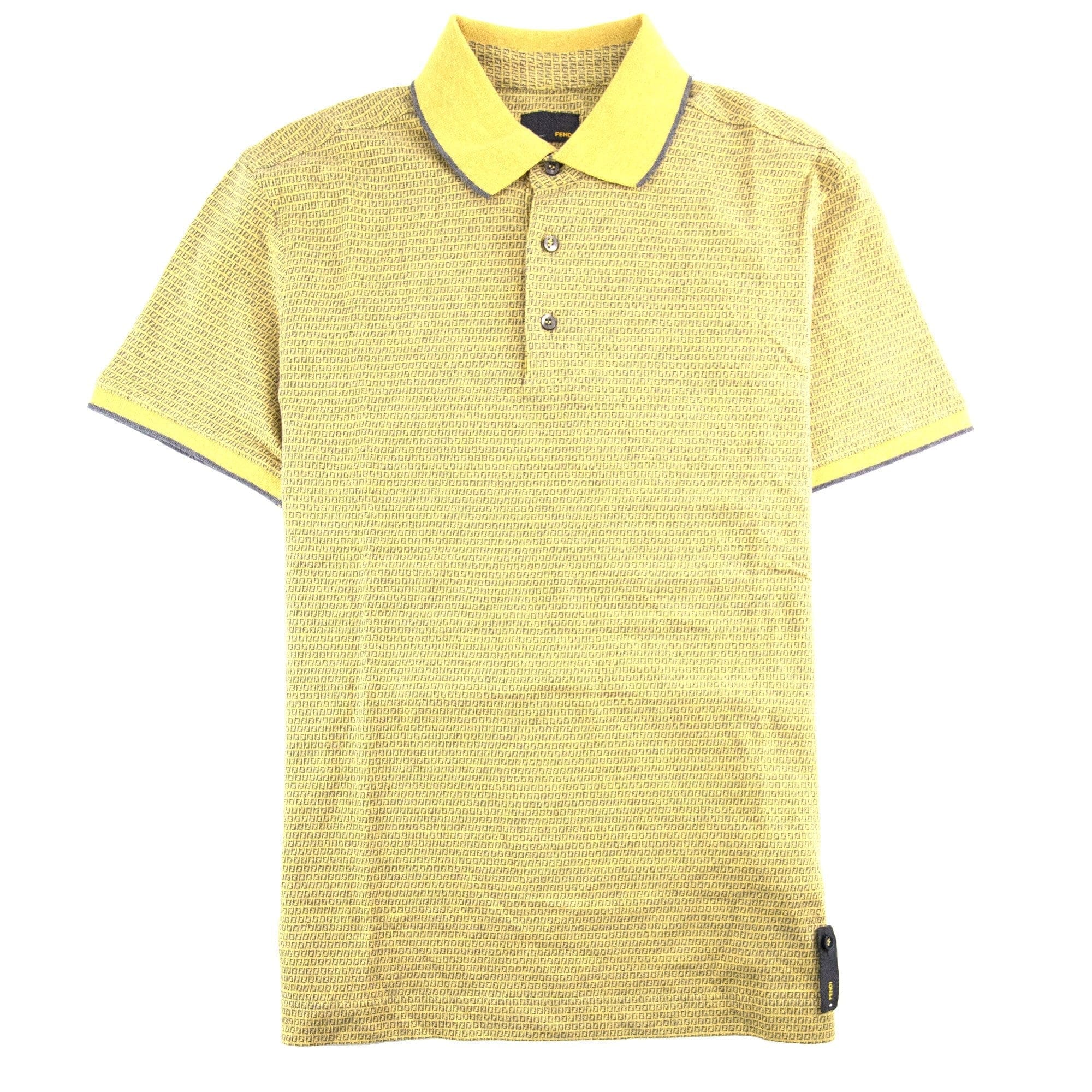 Fendi Micro FF Logo Polo Yellow