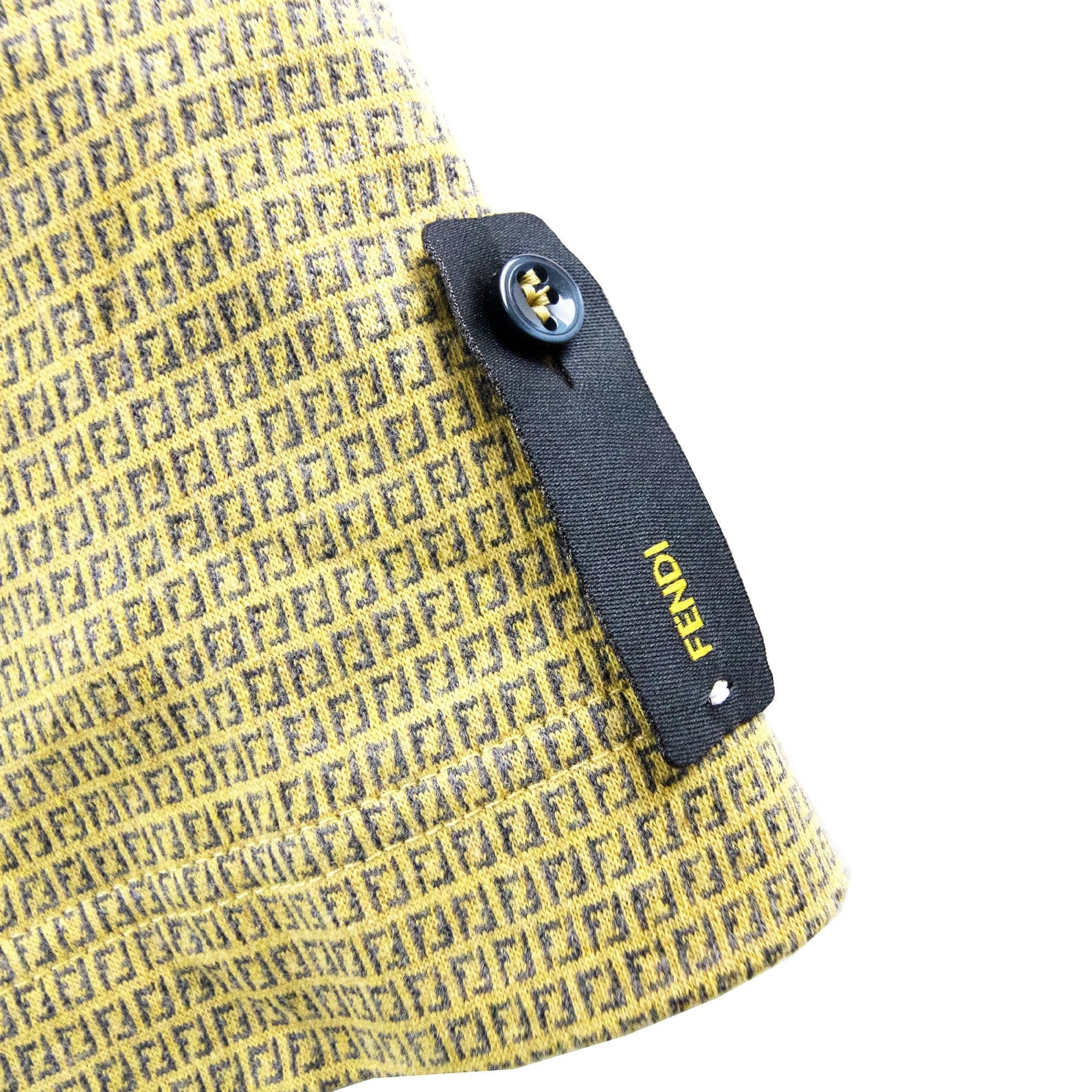 Fendi Micro FF Logo Polo Yellow