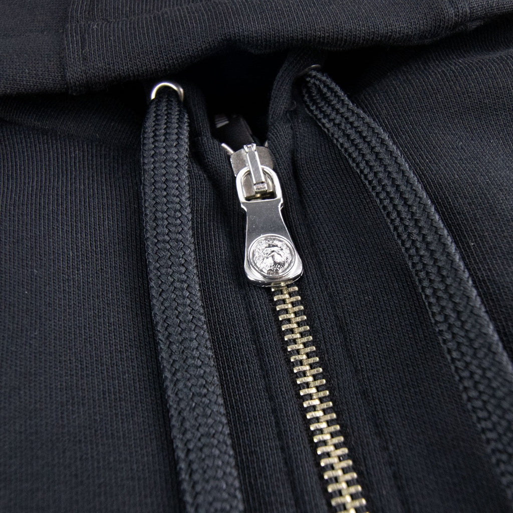Versace Versus Lion Back Print Zip Up Hoody Black