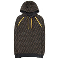 Fendi Ff Logo Hoodied Sweatshirt Tabacco/nero