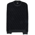 Fendi Ff Logo Pattern Crewneck Sweat Nero