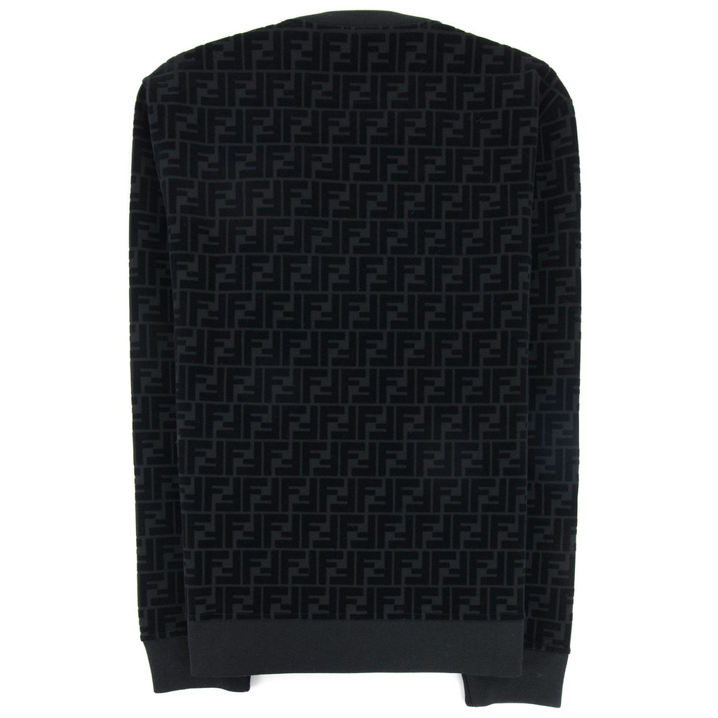 Fendi Ff Logo Pattern Crewneck Sweat Nero