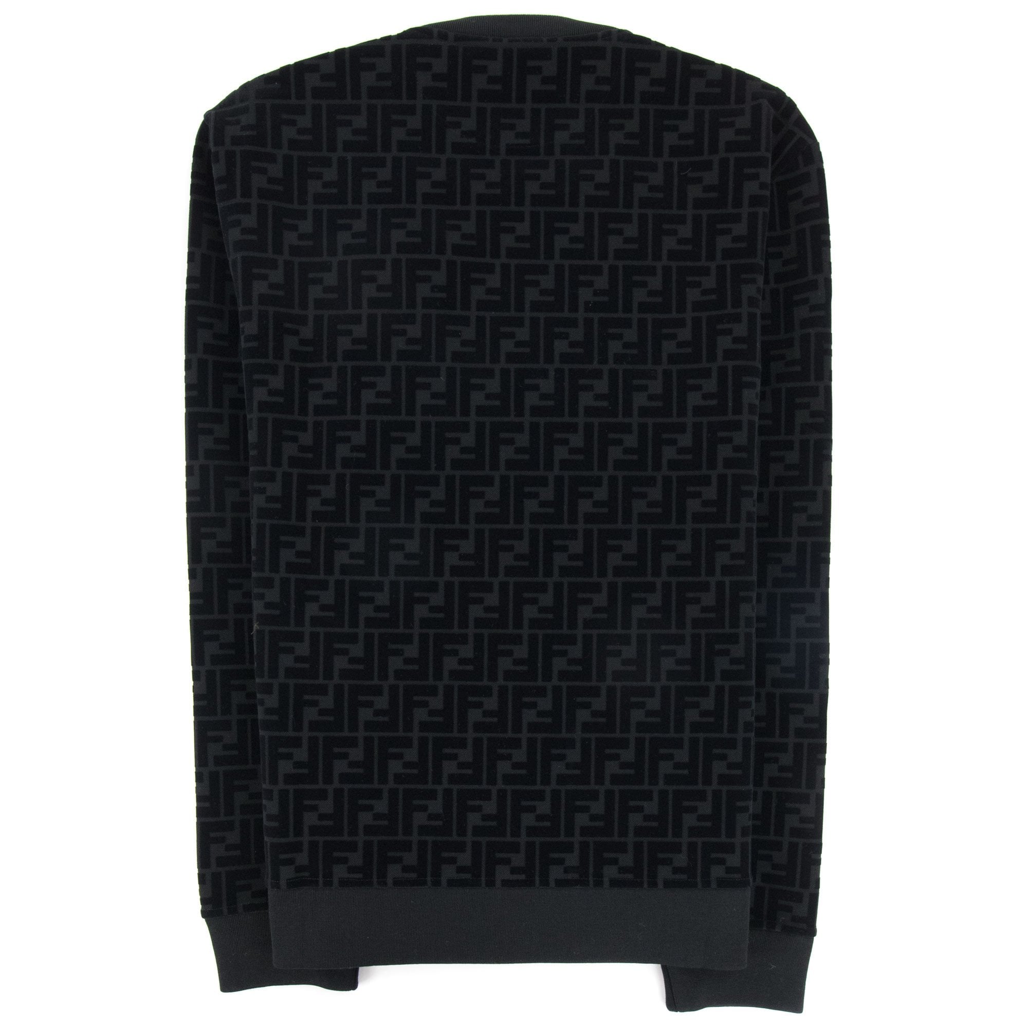 Fendi Ff Logo Pattern Crewneck Sweat Nero