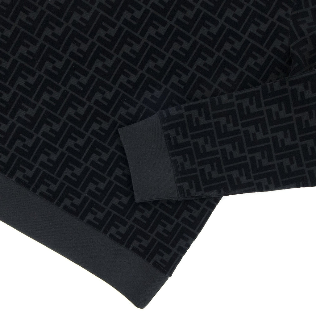 Fendi Ff Logo Pattern Crewneck Sweat Nero