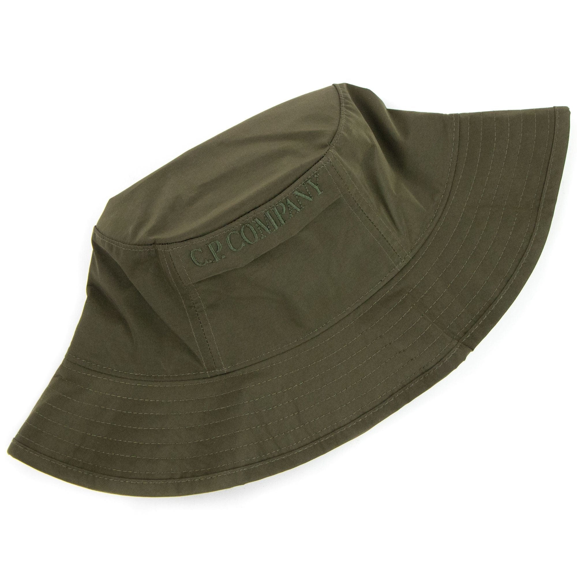 Cp Company Chrome Garment Dyed Bucket Hat Khaki 683