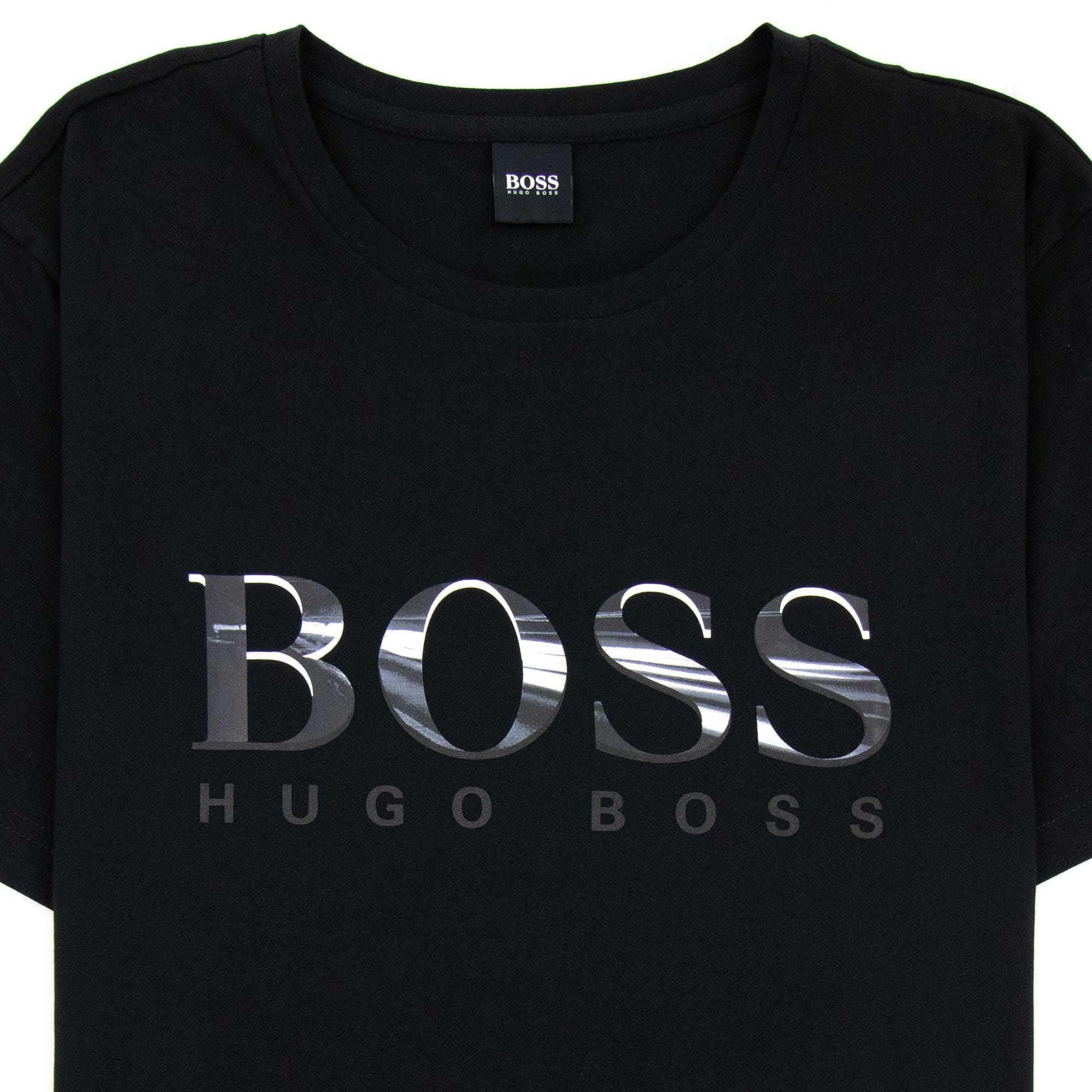 Hugo Boss Tee 3 Logo T Shirt Black 001