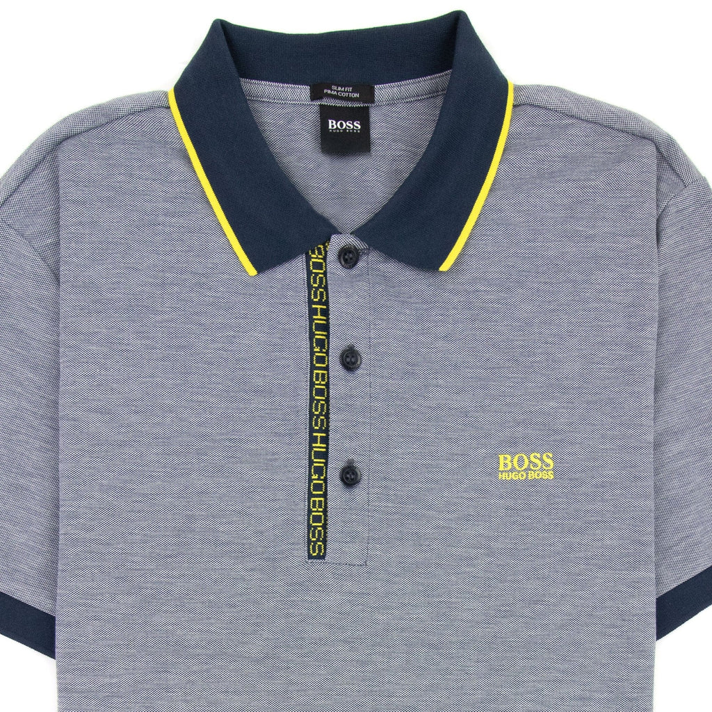 Hugo Boss Paule 4 Writing Polo Blue/Yellow