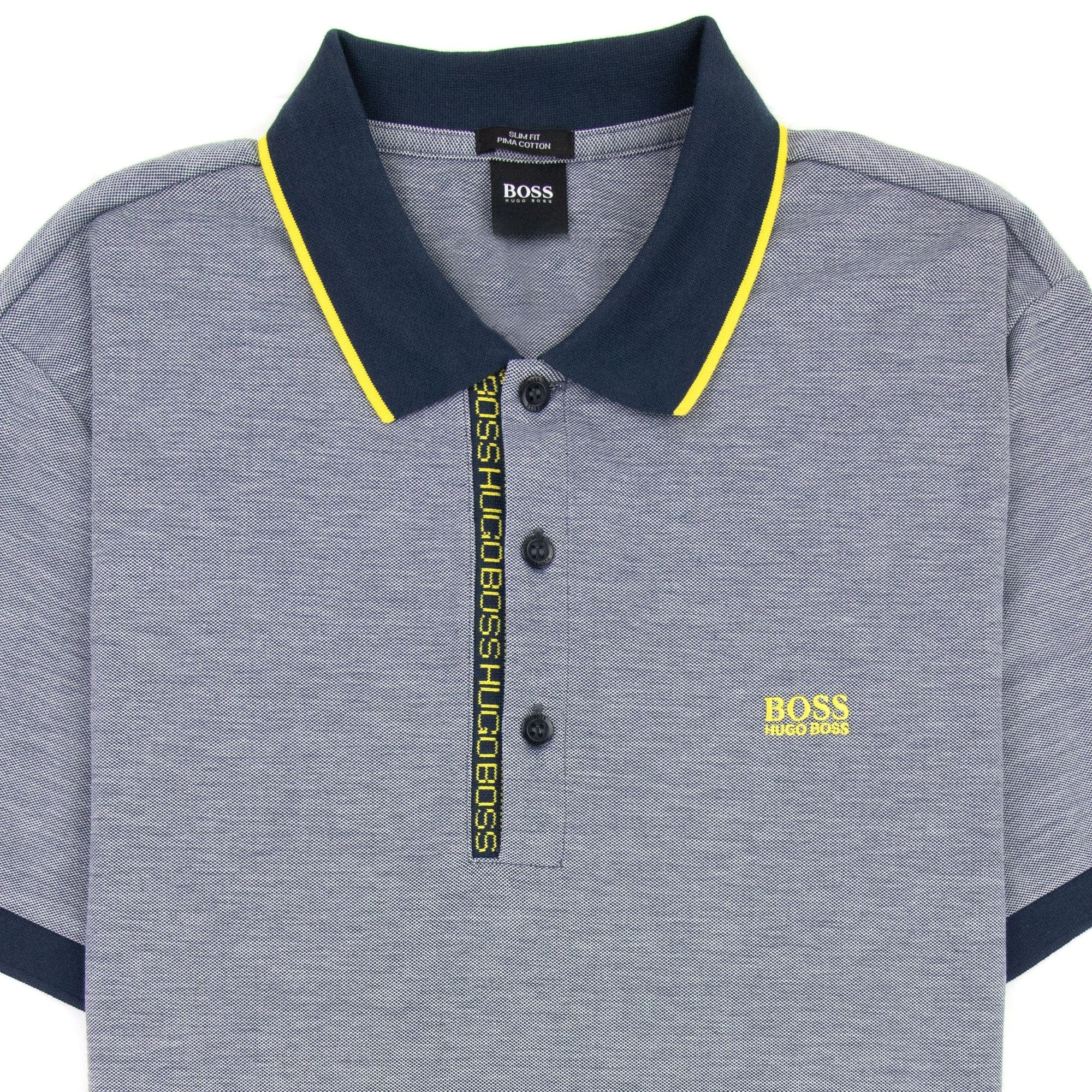 Hugo Boss Paule 4 Writing Polo Blue/Yellow