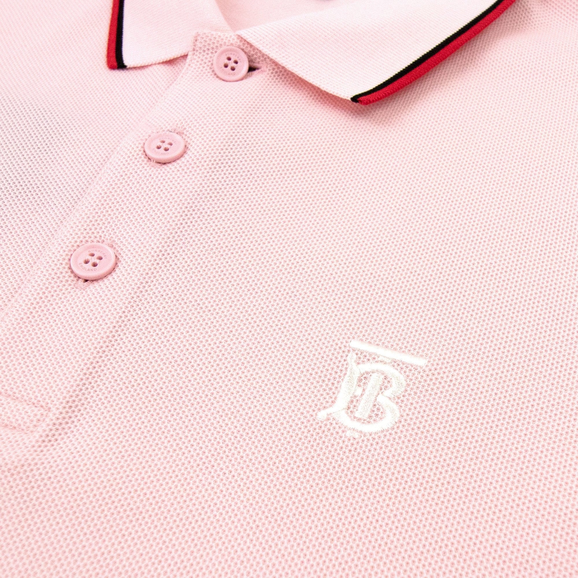Burberry Twin Tipped Monogram Motif Polo Shirt Frosted Pink