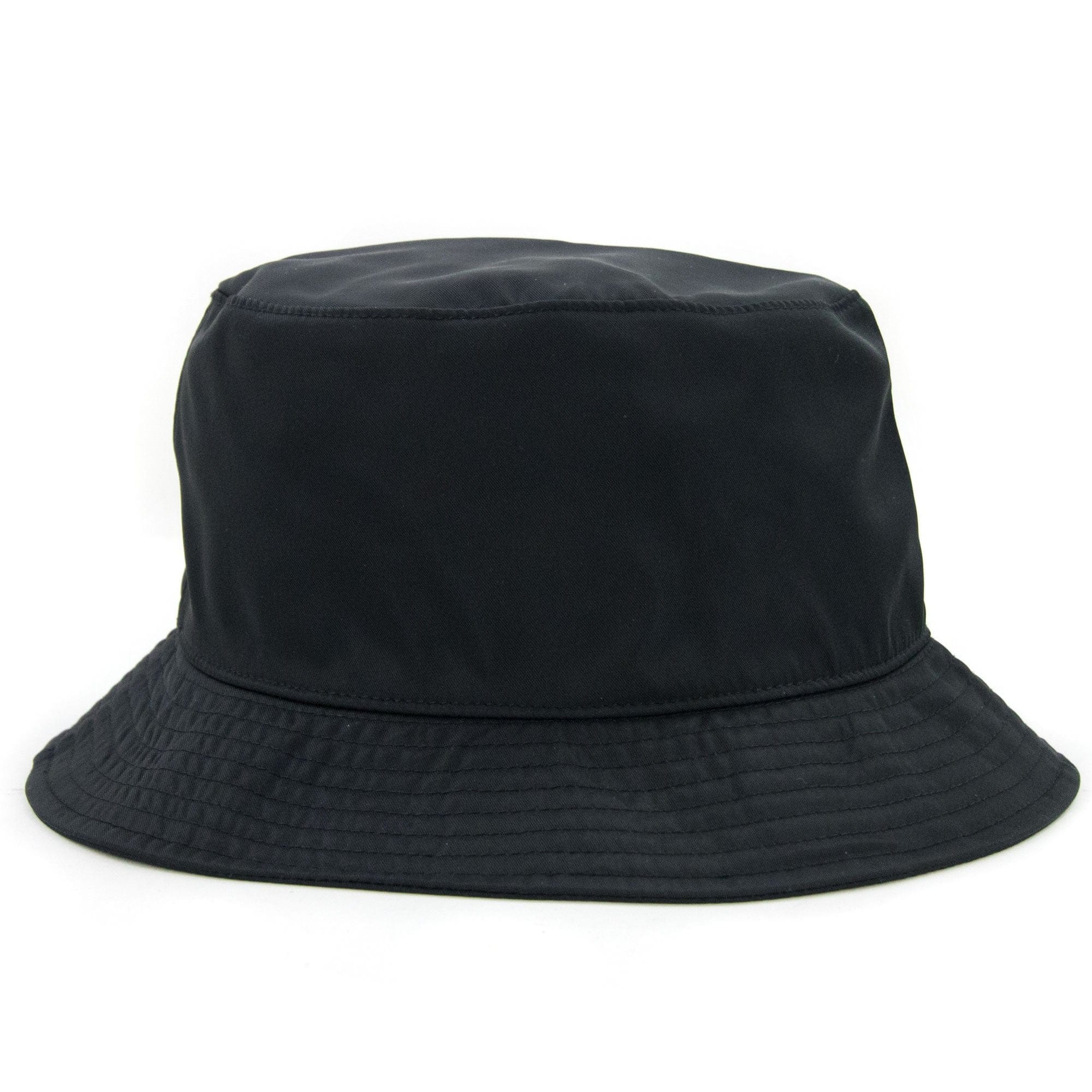 Emporio Armani Metal Logo Nylon Cloche Hat Black