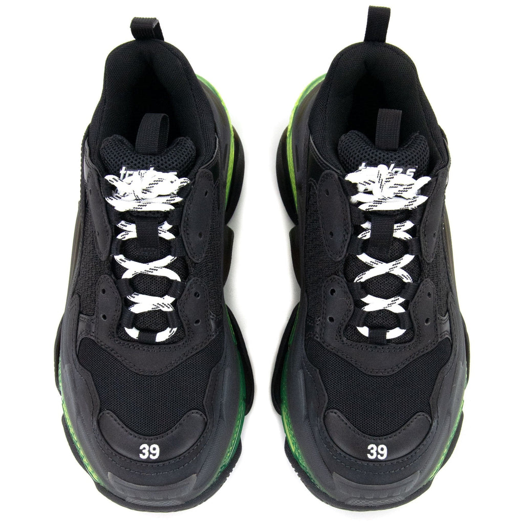 Balenciaga Triple S Clear Sole Sneakers Black/green