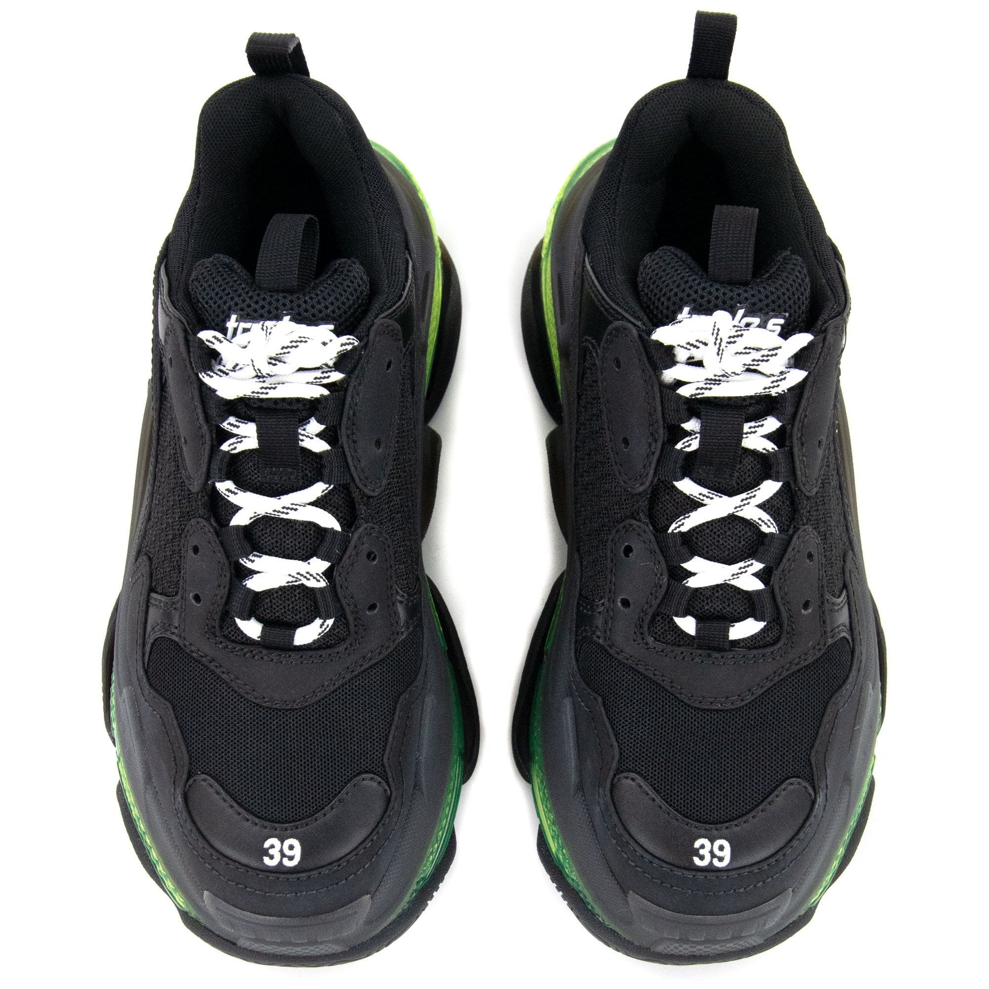Balenciaga Triple S Clear Sole Sneakers Black/green