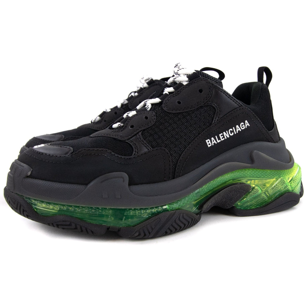 Balenciaga Triple S Clear Sole Sneakers Black/green