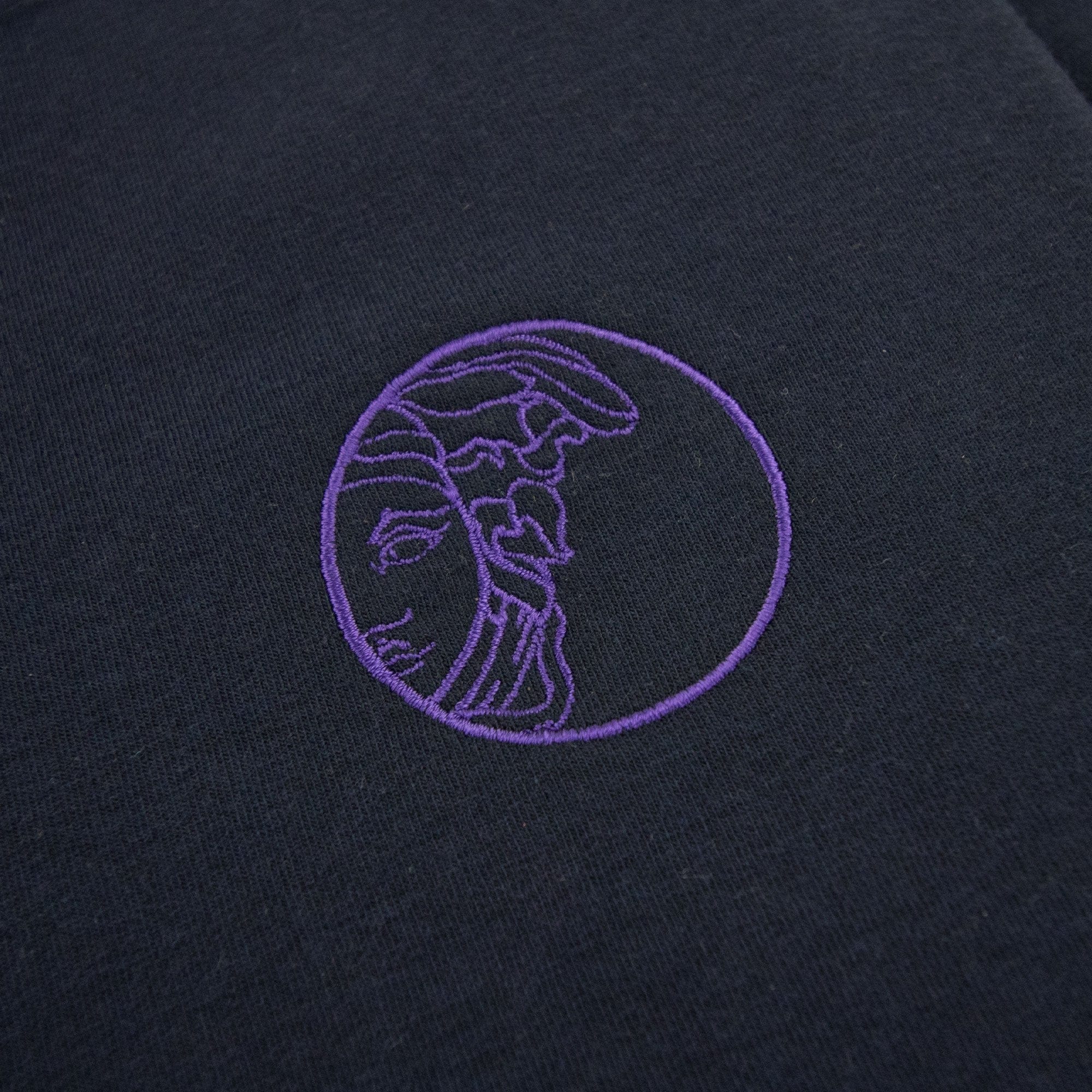 Versace Collection Logo Straight Cuff Pants Navy