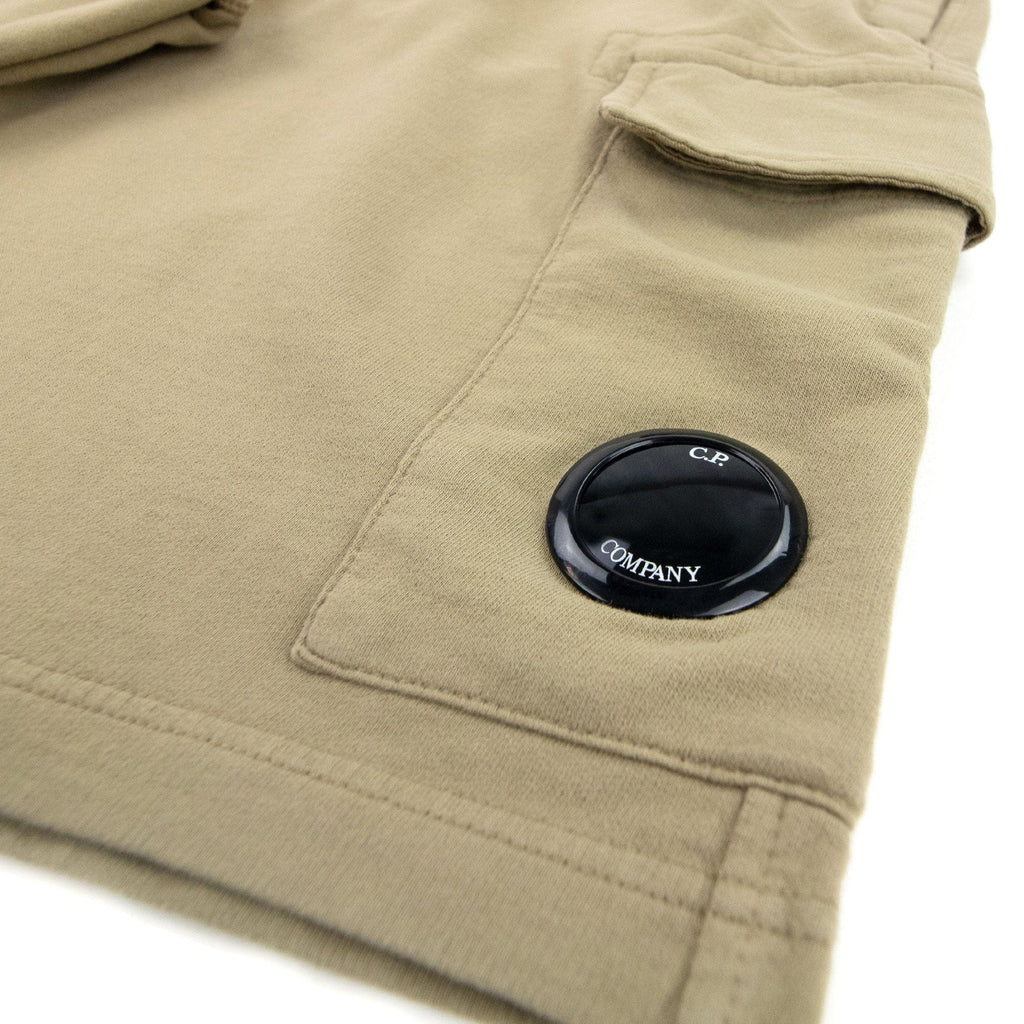 Cp Company Lens Sweat Shorts Brown 329